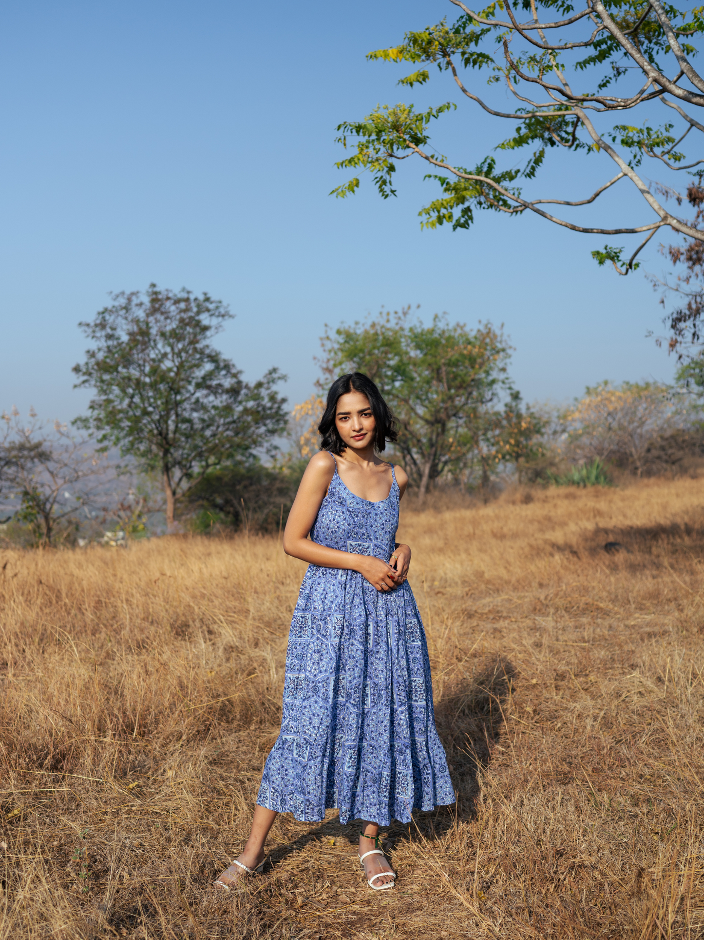 Jodhpur Dress - Hand-block Printed Cotton Dress