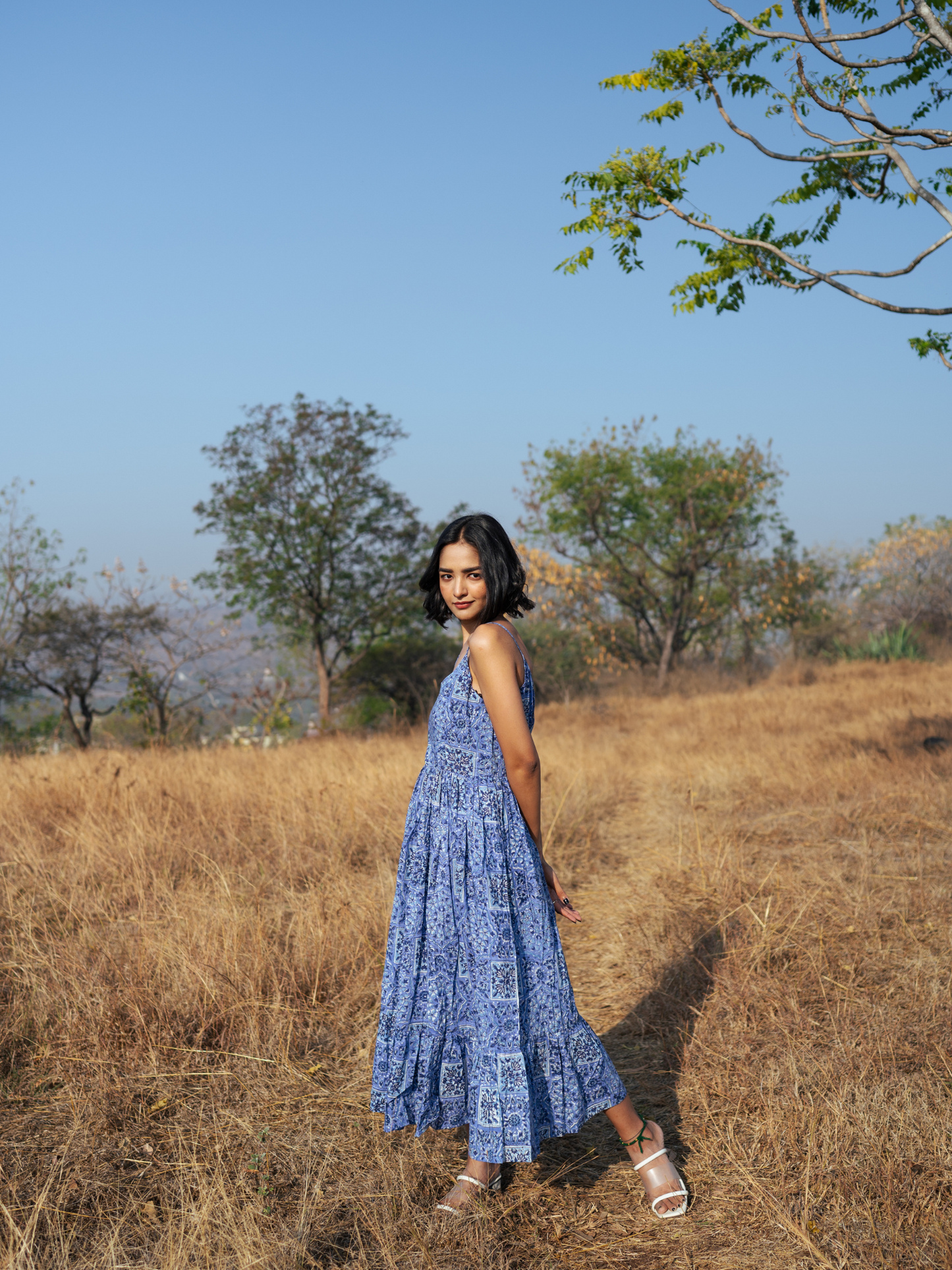 Jodhpur Dress - Hand-block Printed Cotton Dress