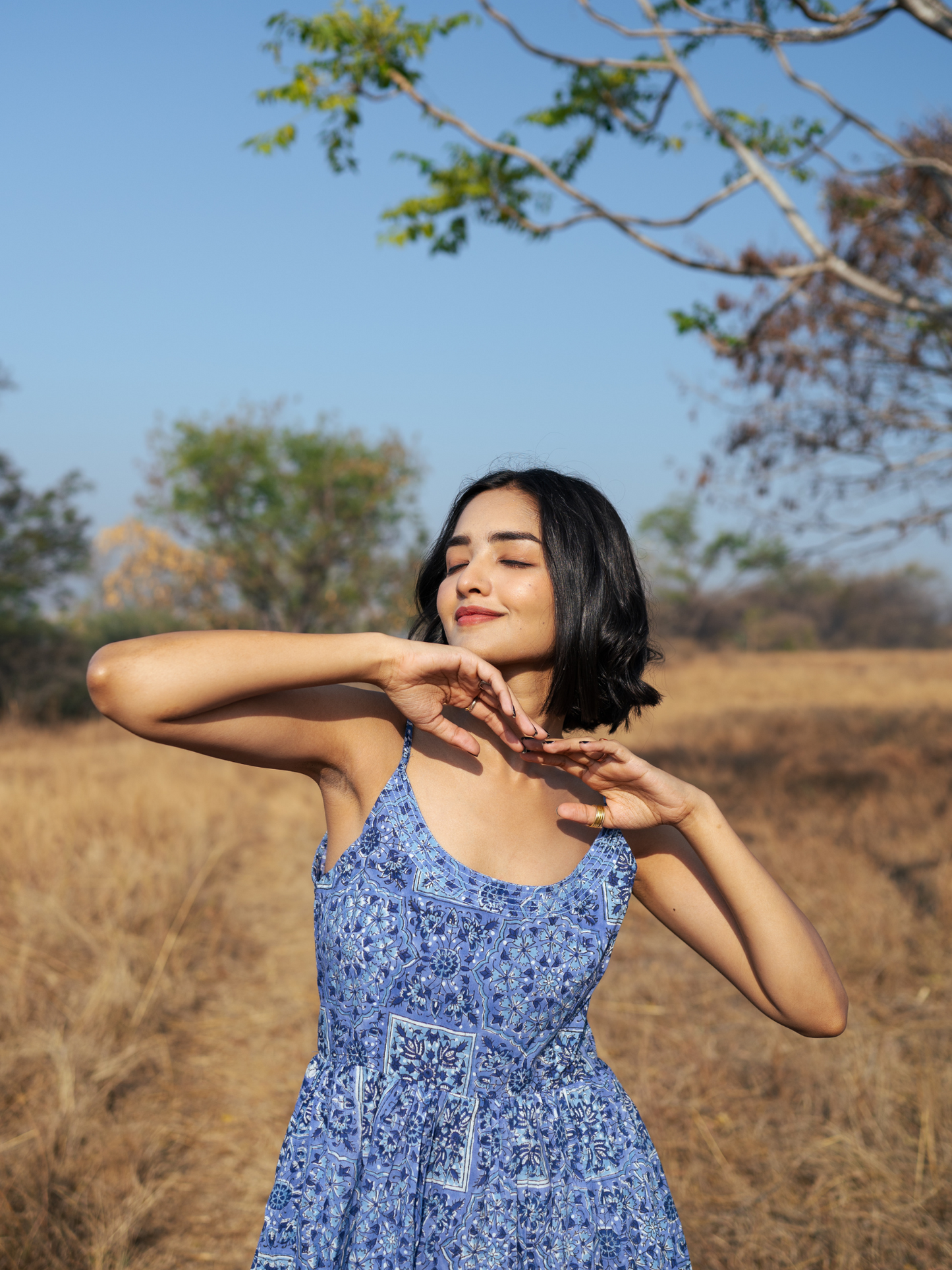 Jodhpur Dress - Hand-block Printed Cotton Dress