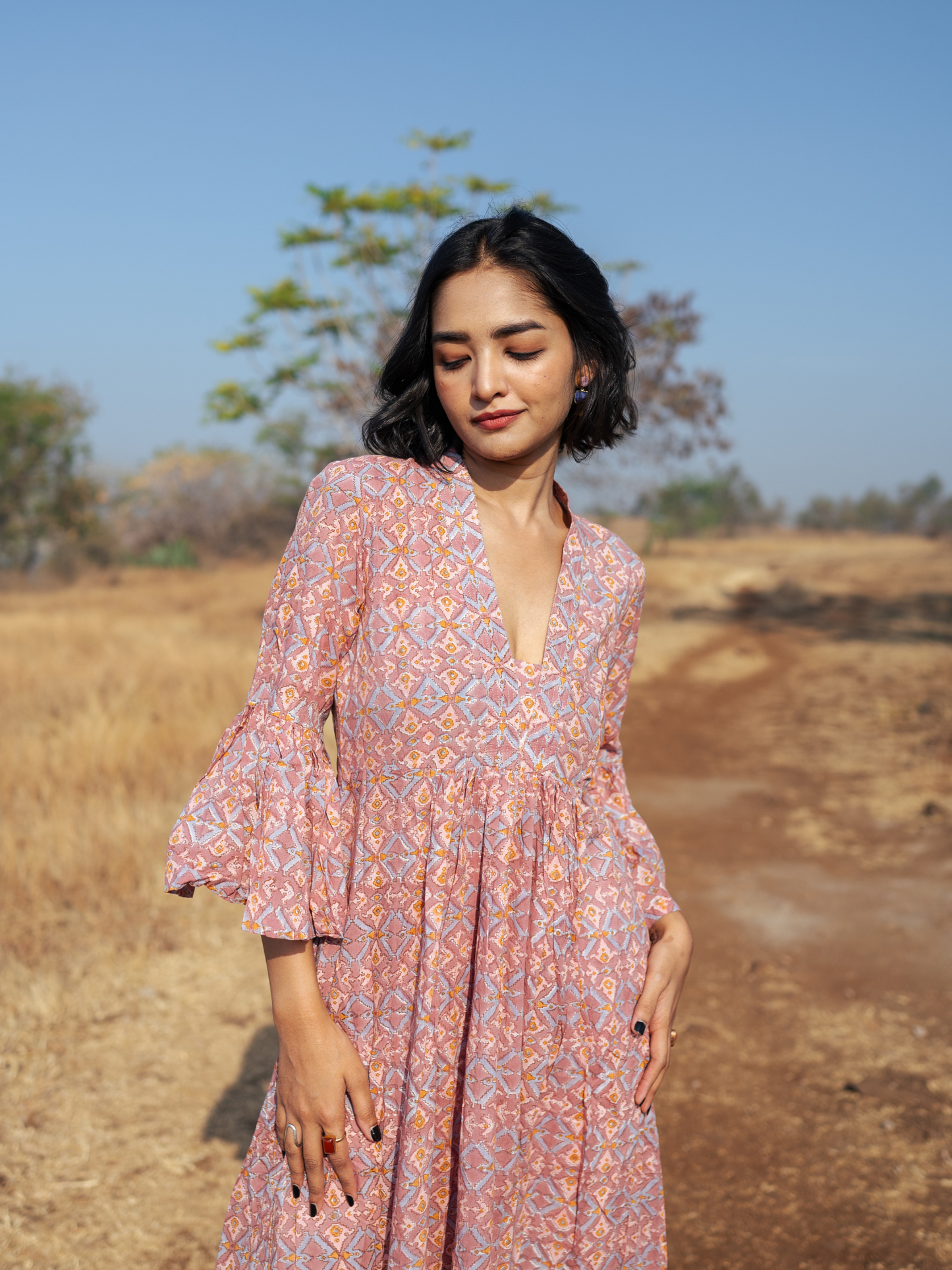 Pondi Dress - Hand-block Printed Cotton Dress
