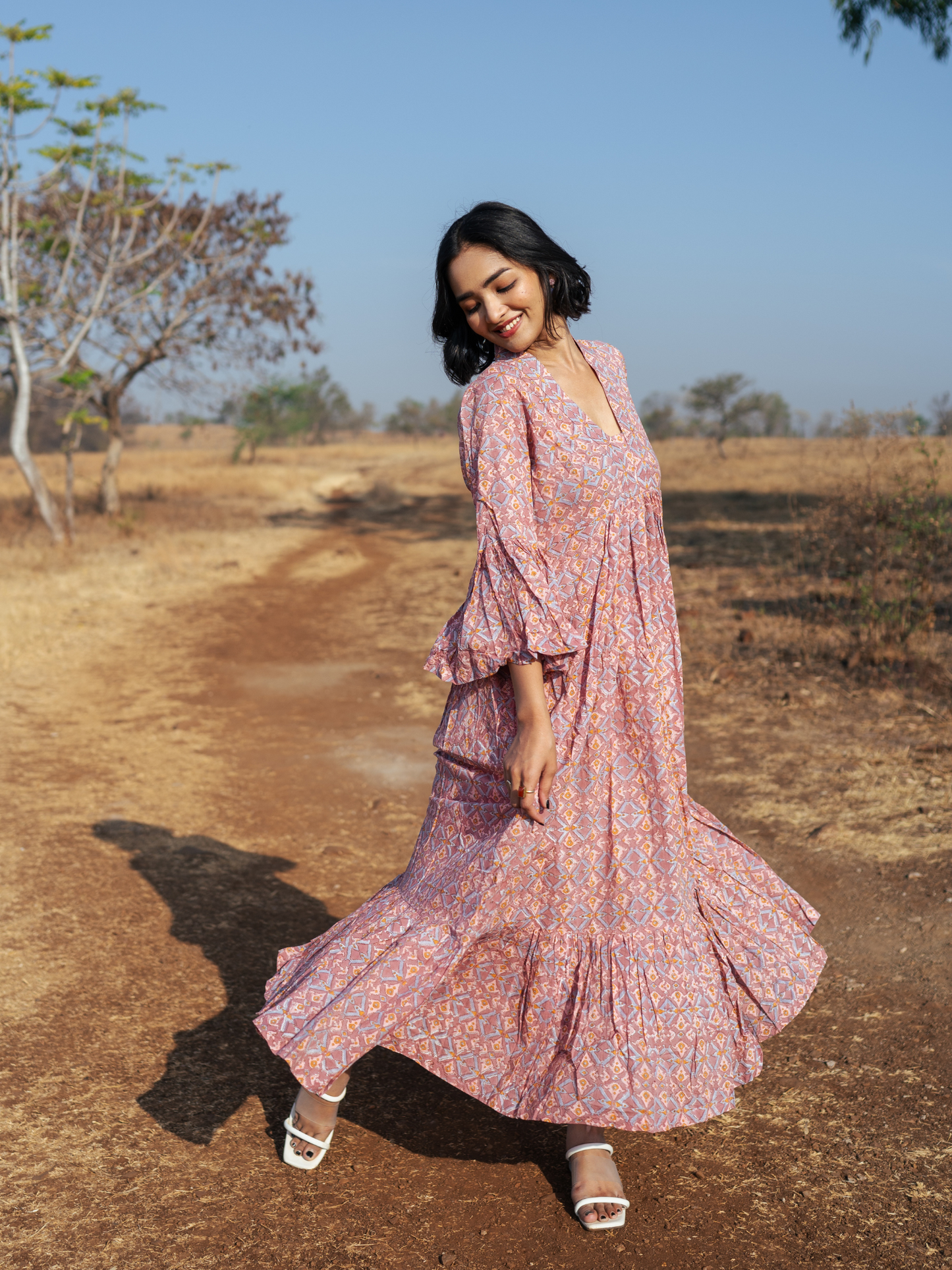 Pondi Dress - Hand-block Printed Cotton Dress