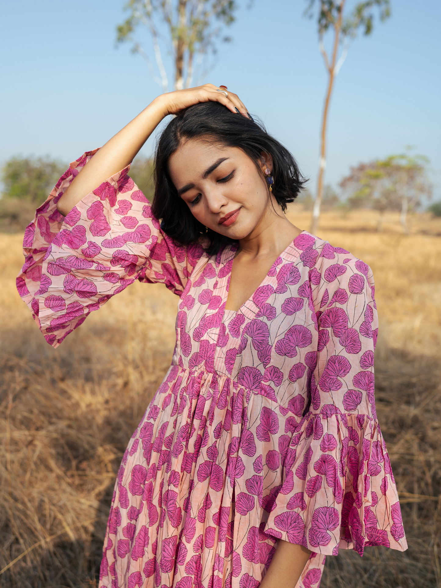 Mussoorie Maxi Dress - Handblock Printed Cotton Dress