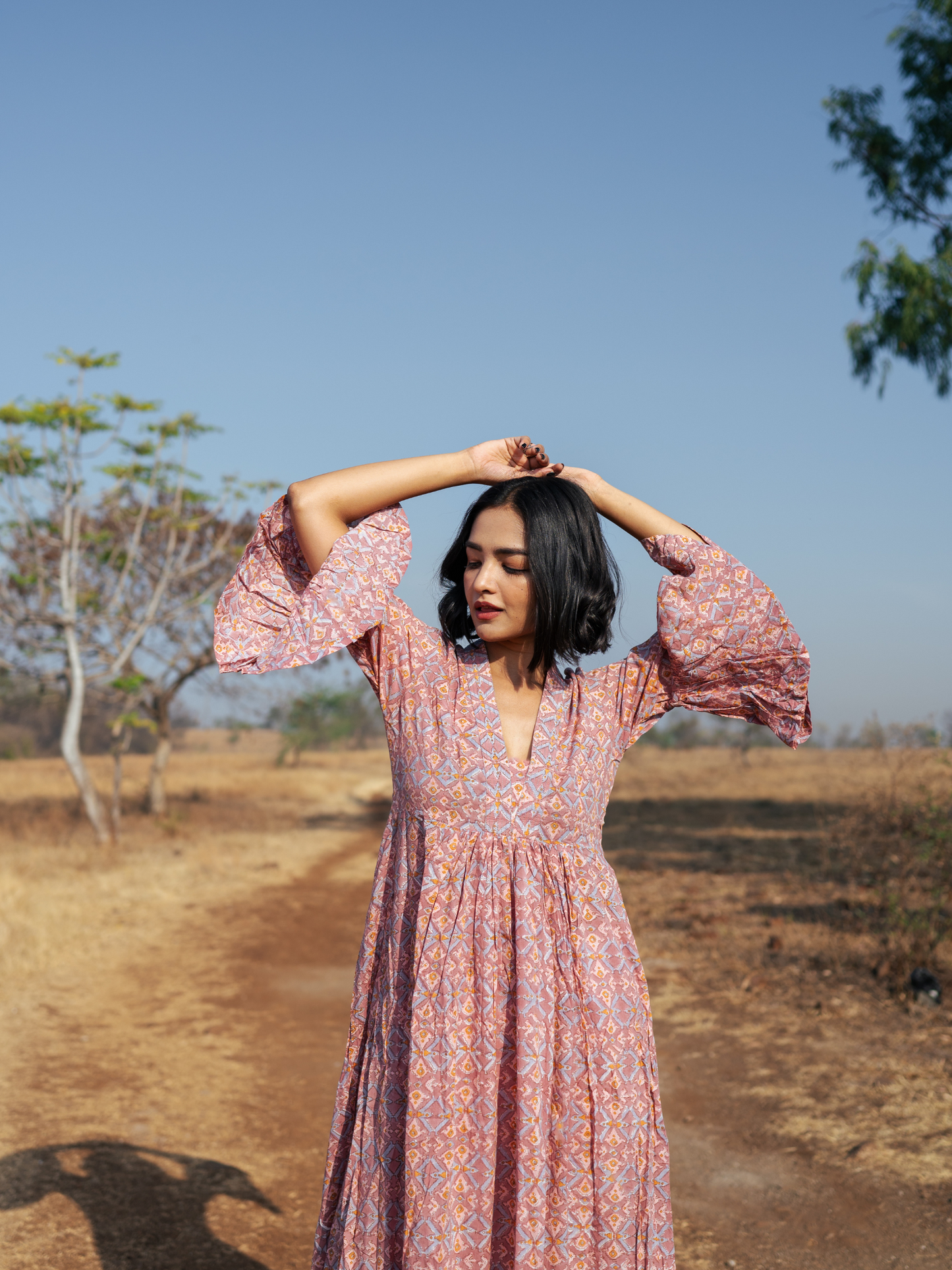 Pondi Dress - Hand-block Printed Cotton Dress