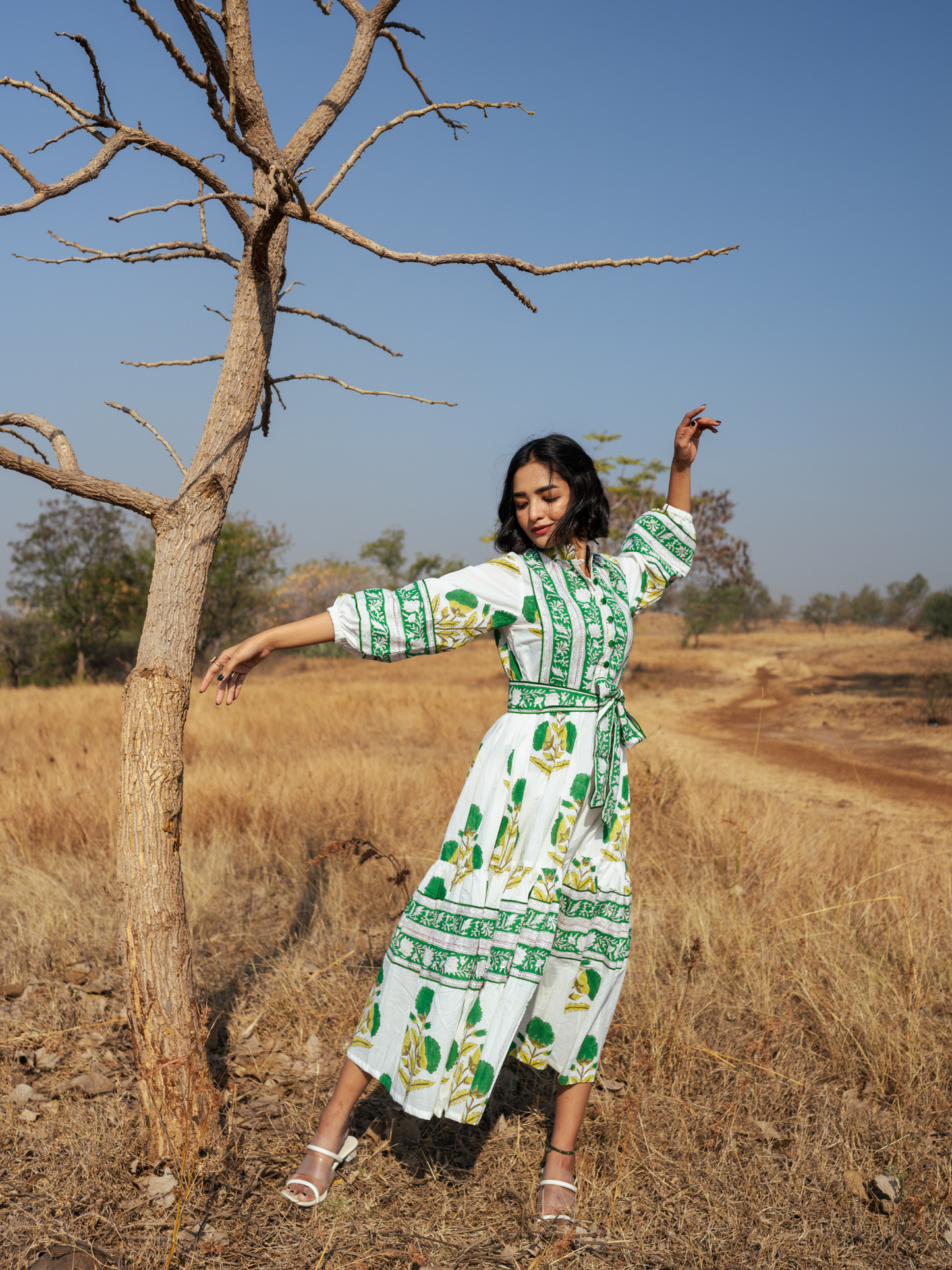 Kochi Dress - Hand-block Printed Cotton Dress
