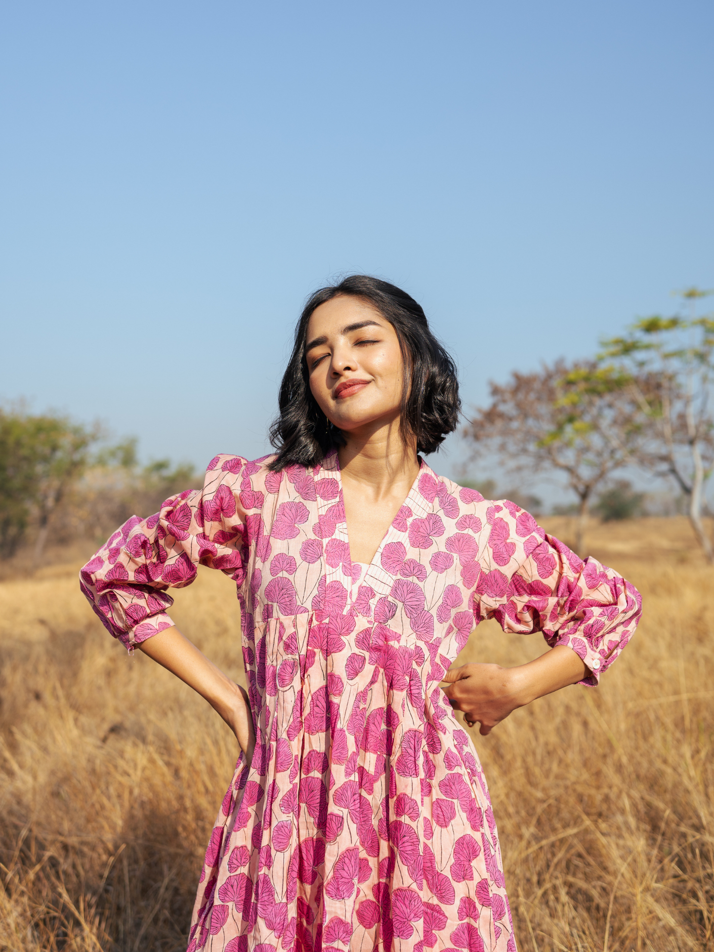 Mussoorie Dress - Hand-block Printed Cotton Dress