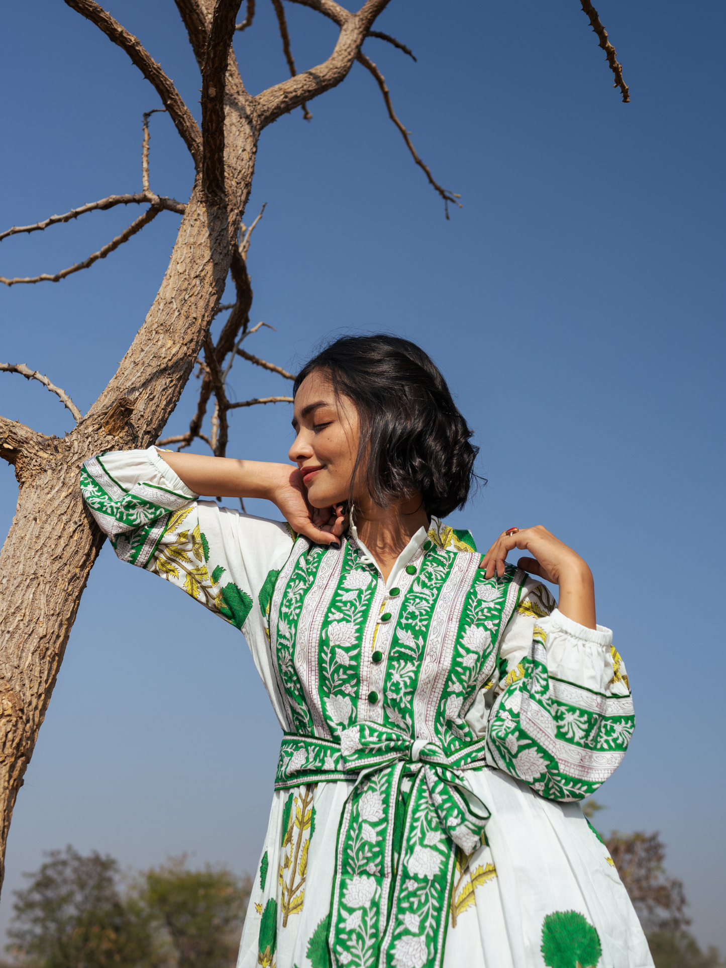 Kochi Dress - Hand-block Printed Cotton Dress