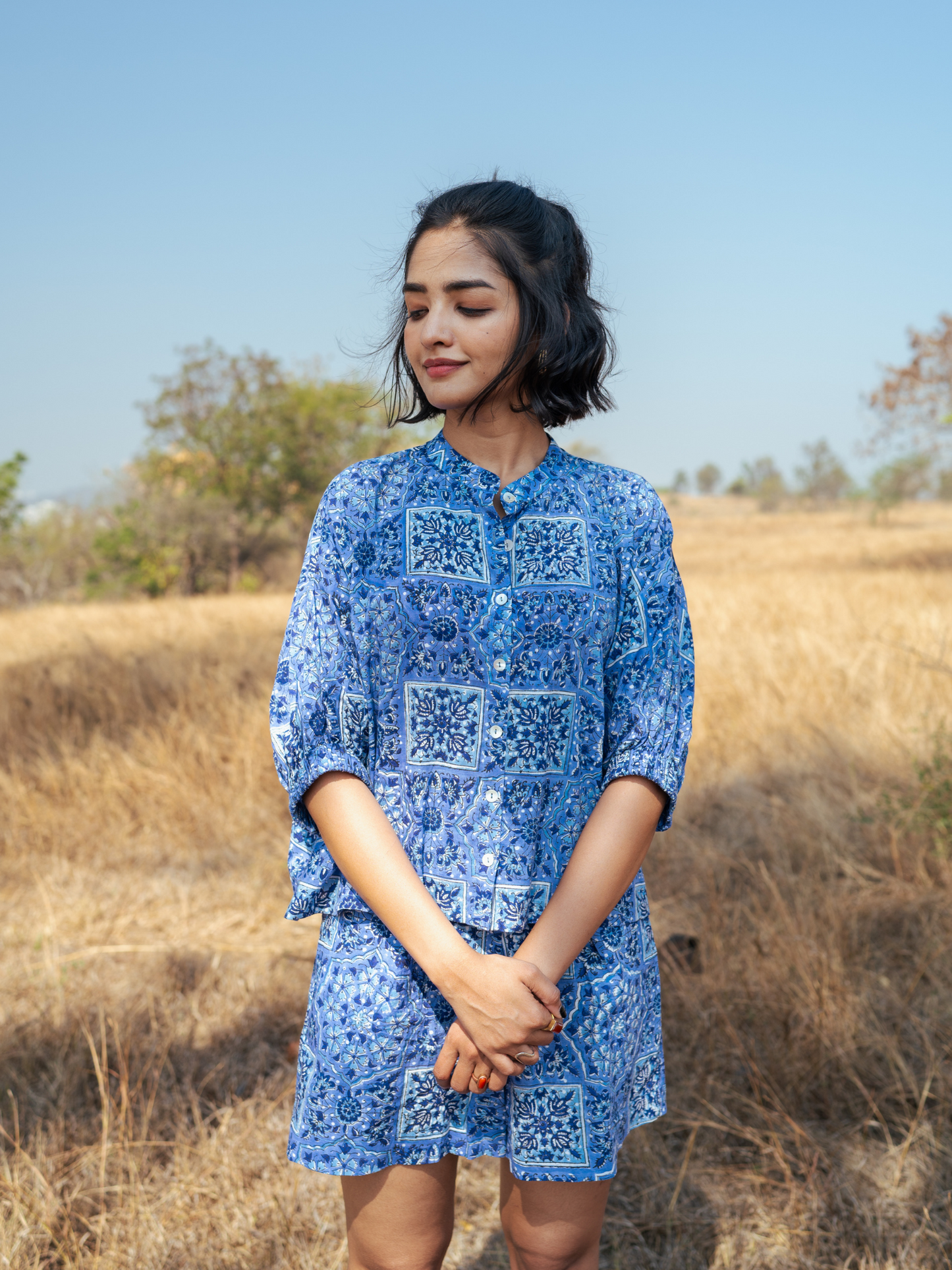 Jodhpur Co-Ord Set - Hand-block Printed Cotton Co-Ord Set