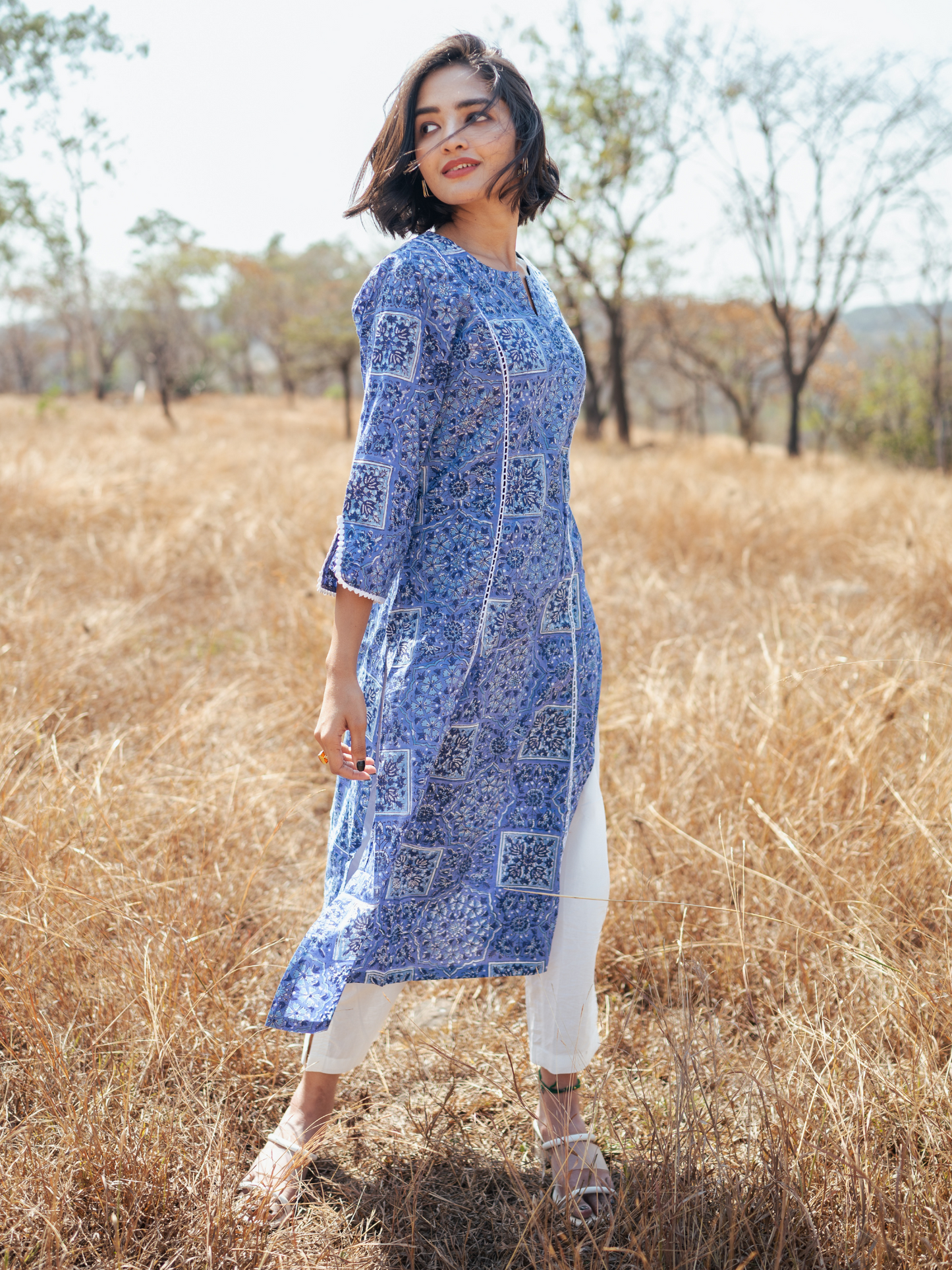 Jodhpur Kurta Set - Hand-block Printed Cotton Kurta Set