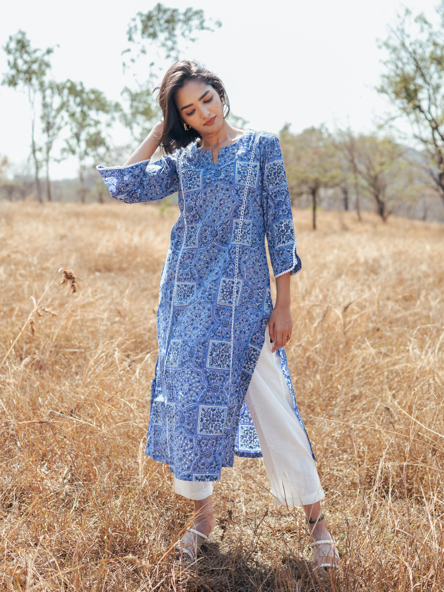Jodhpur Kurta Set - Hand-block Printed Cotton Kurta Set