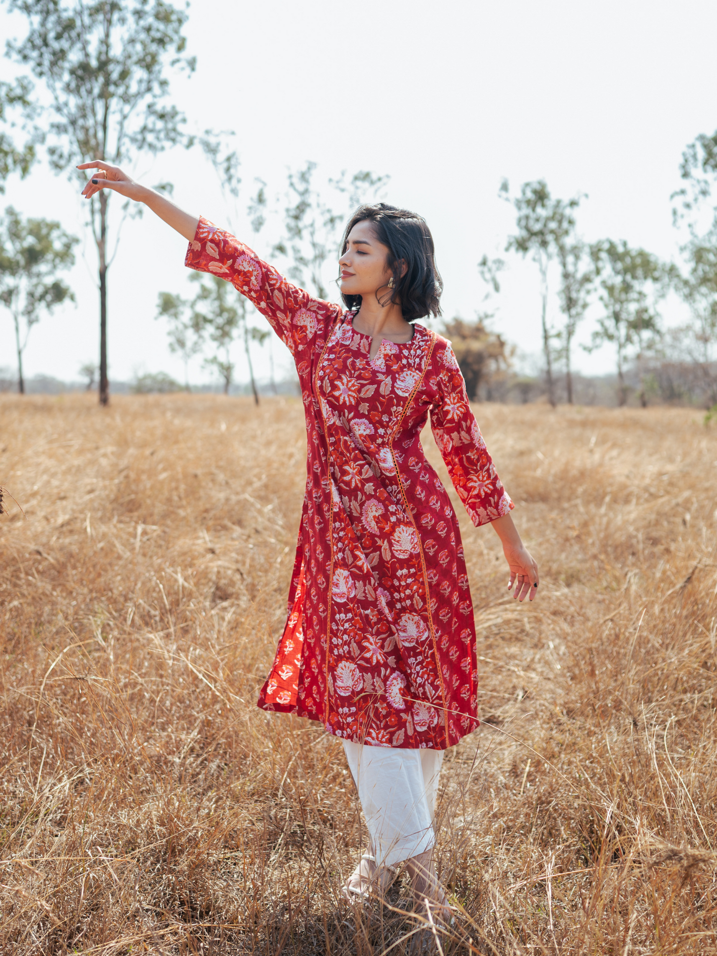 Amer Kurta Set - Hand-block Printed Cotton Kurta Set