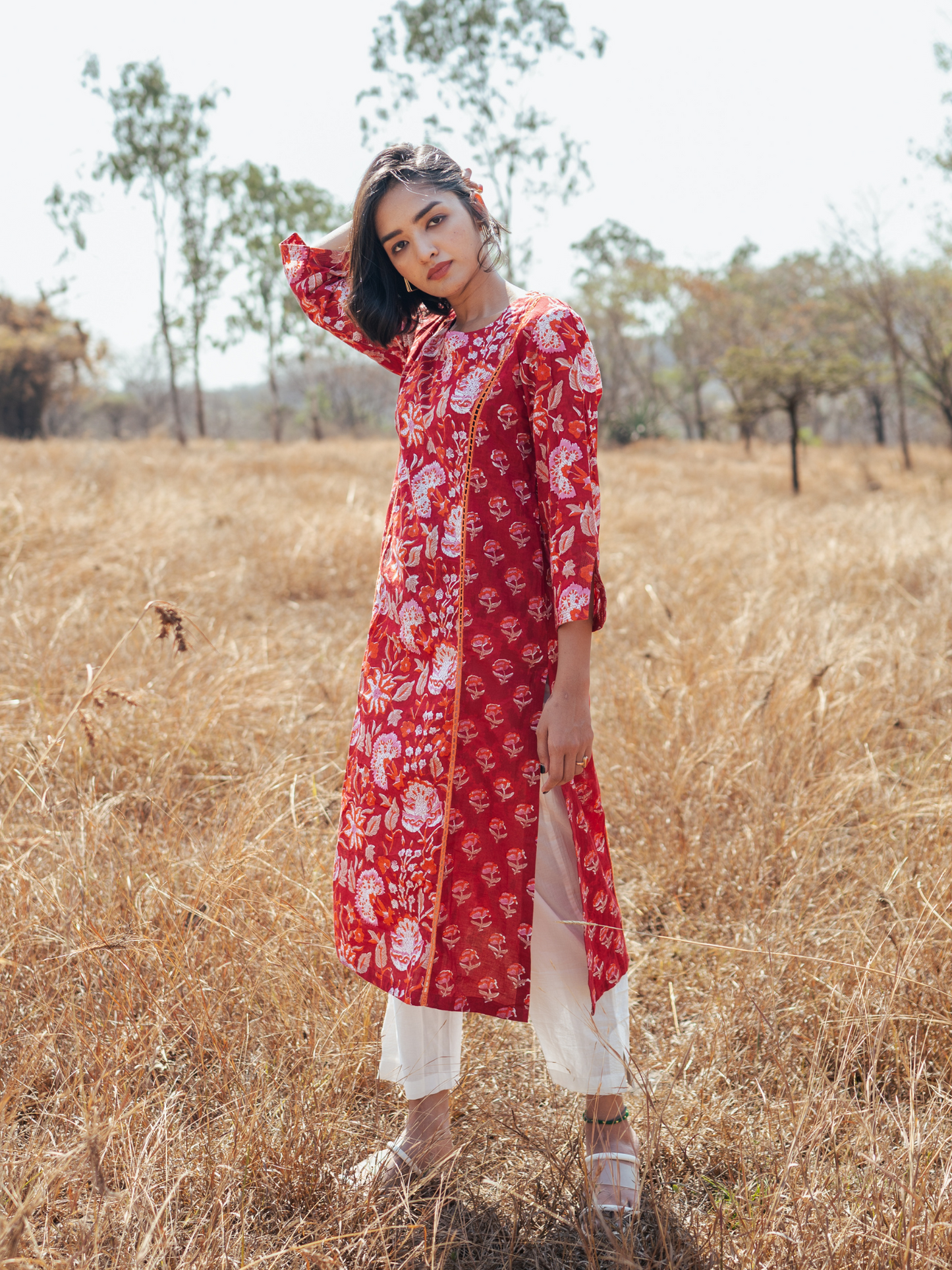 Amer Kurta Set - Hand-block Printed Cotton Kurta Set