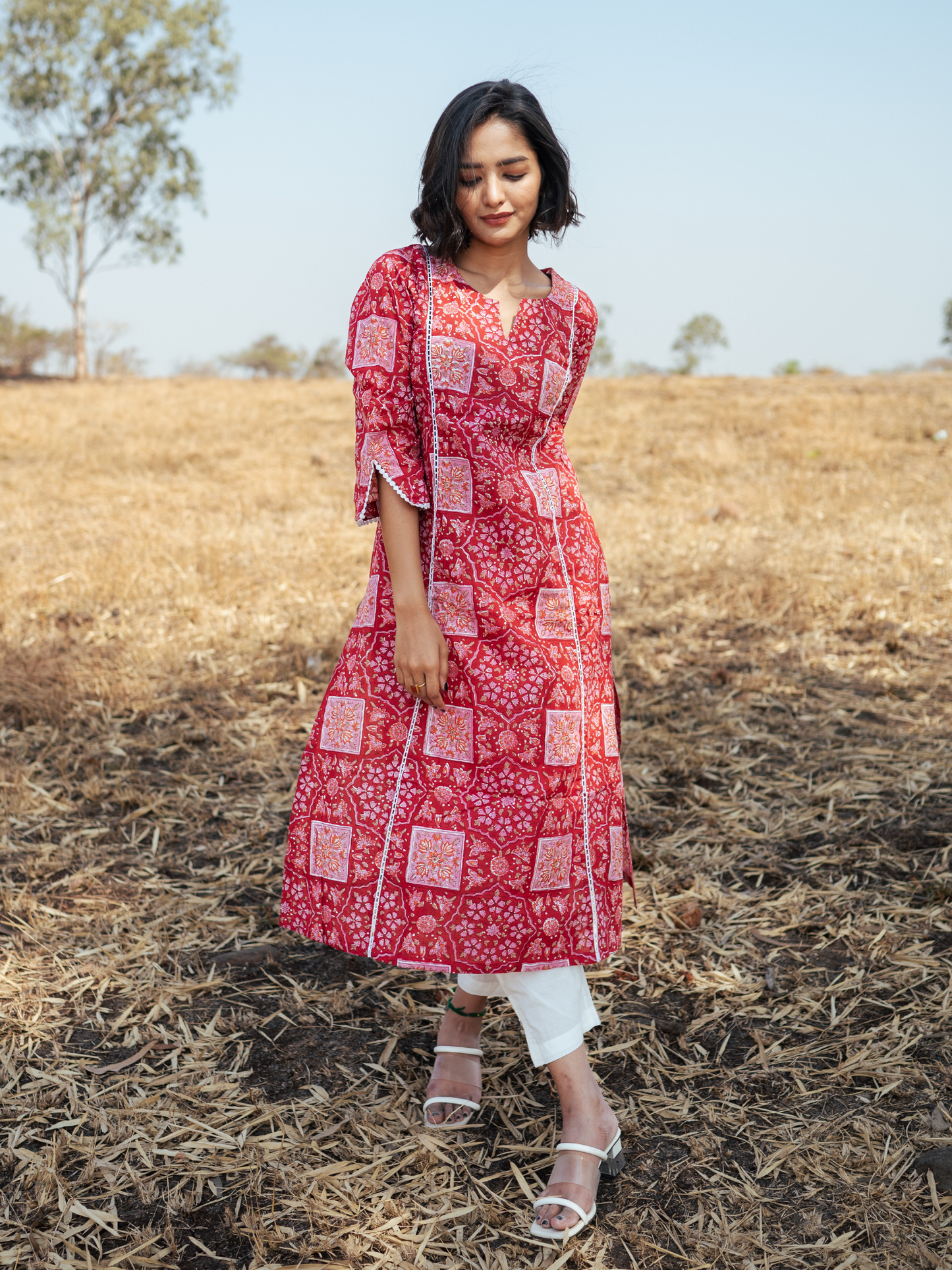 Bikaner Kurta Set - Hand-block Printed Cotton Kurta Set
