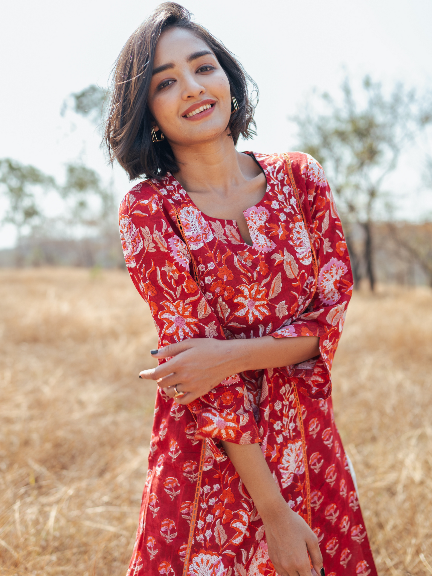 Amer Kurta Set - Hand-block Printed Cotton Kurta Set