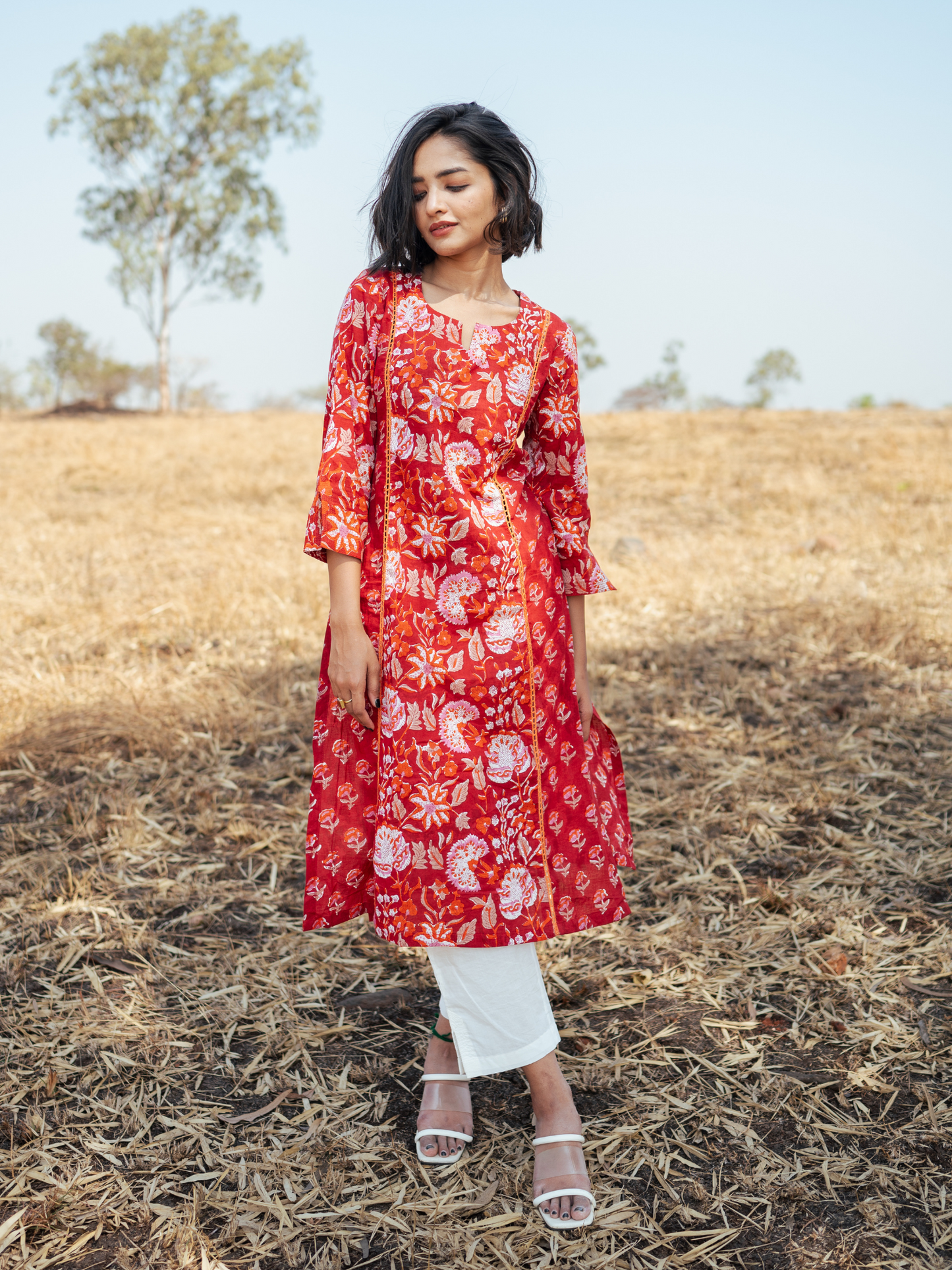 Amer Kurta Set - Hand-block Printed Cotton Kurta Set