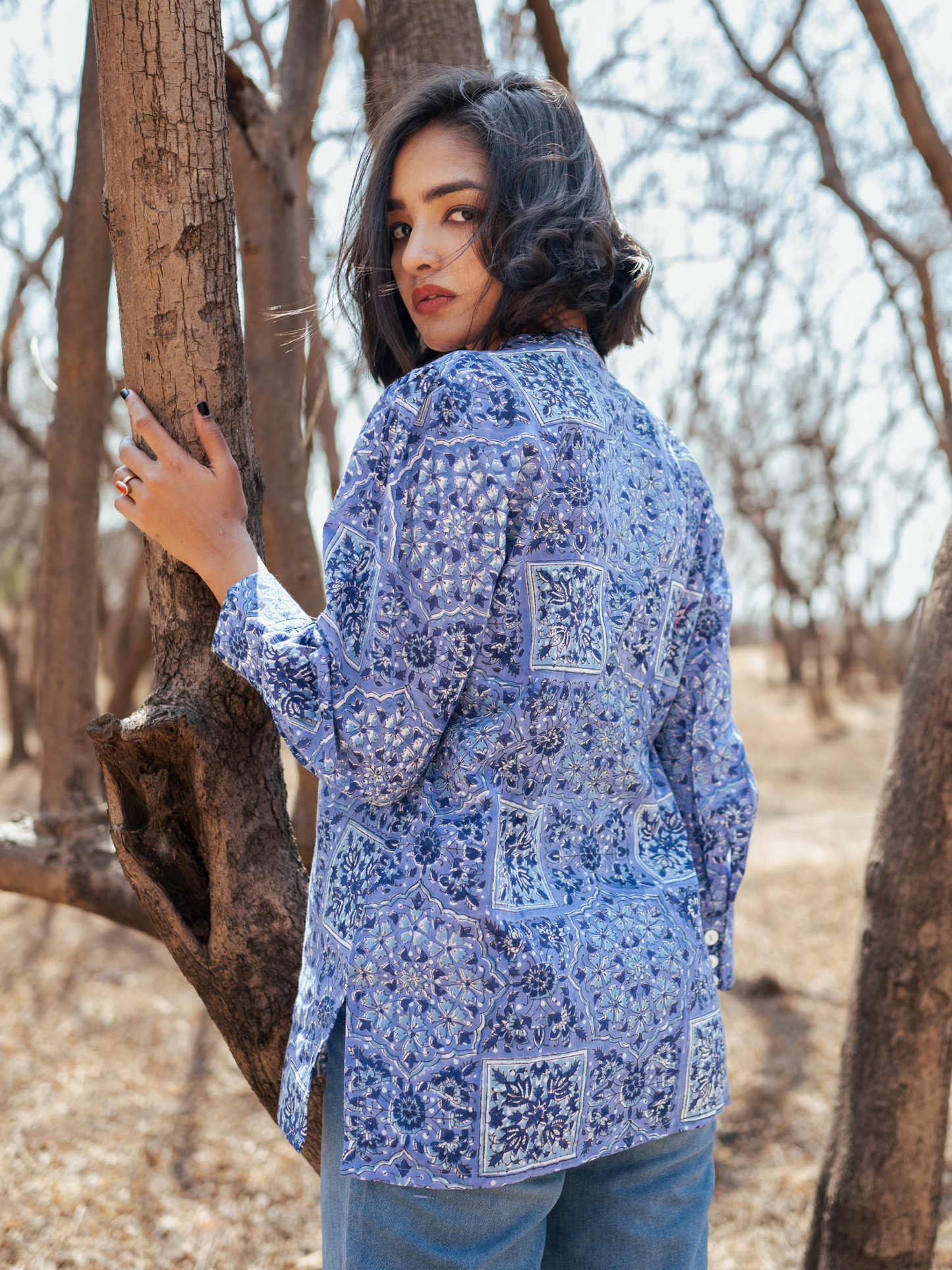 Jodhpur Shirt - Hand-block Printed Cotton Shirt