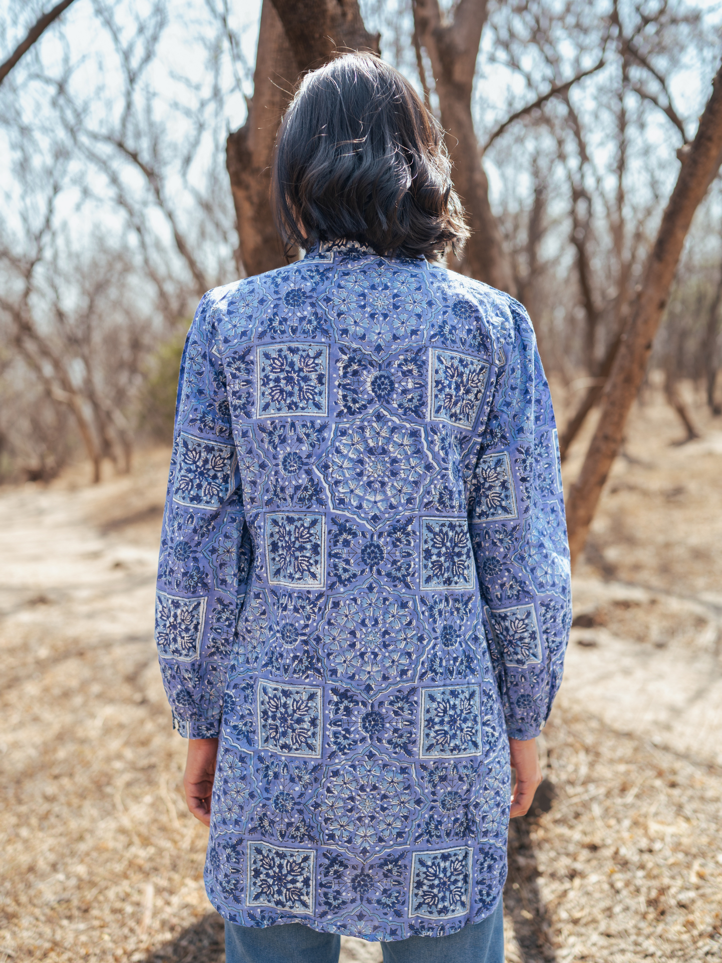 Jodhpur Shirt - Hand-block Printed Cotton Shirt