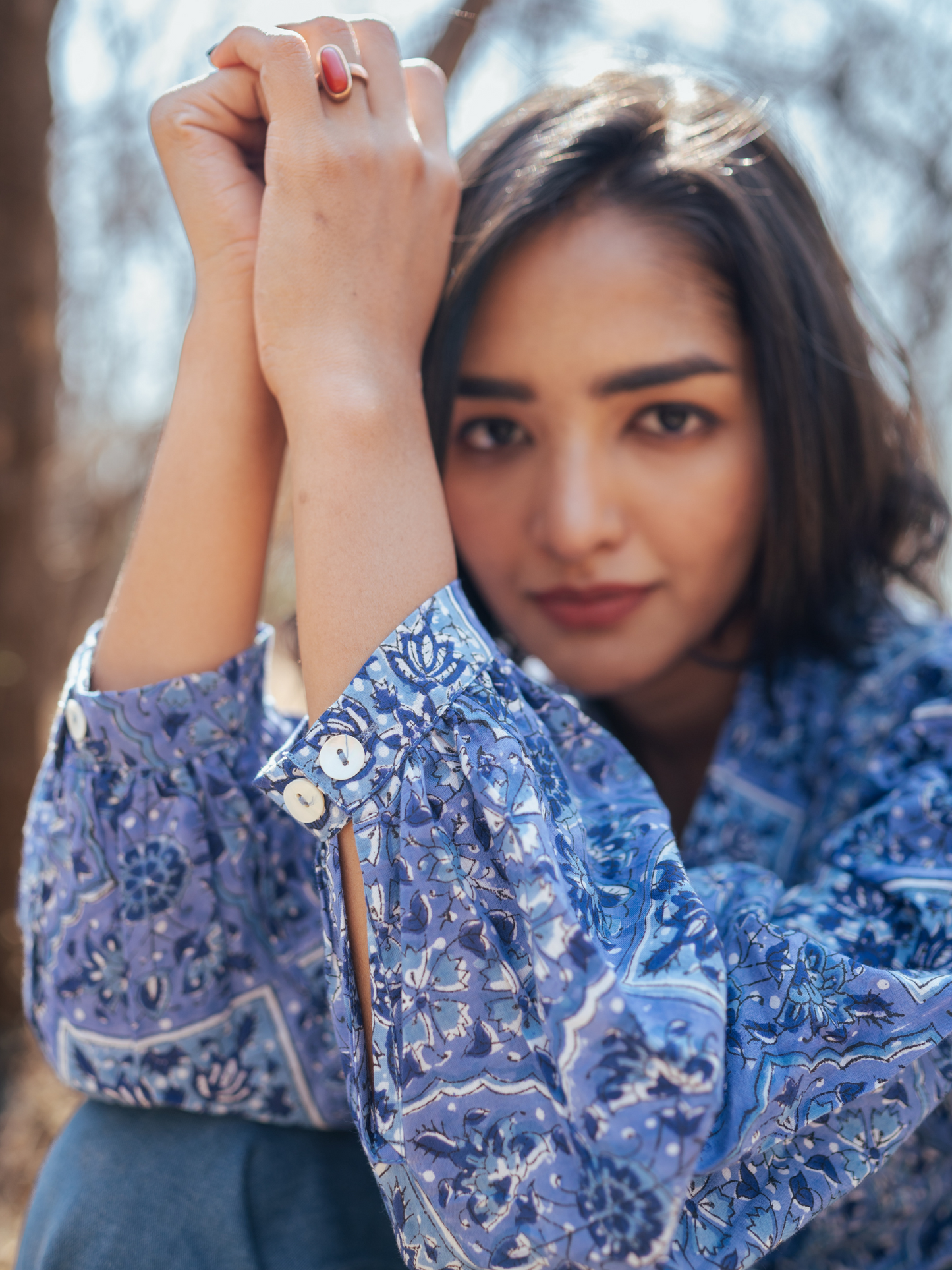 Jodhpur Shirt - Hand-block Printed Cotton Shirt