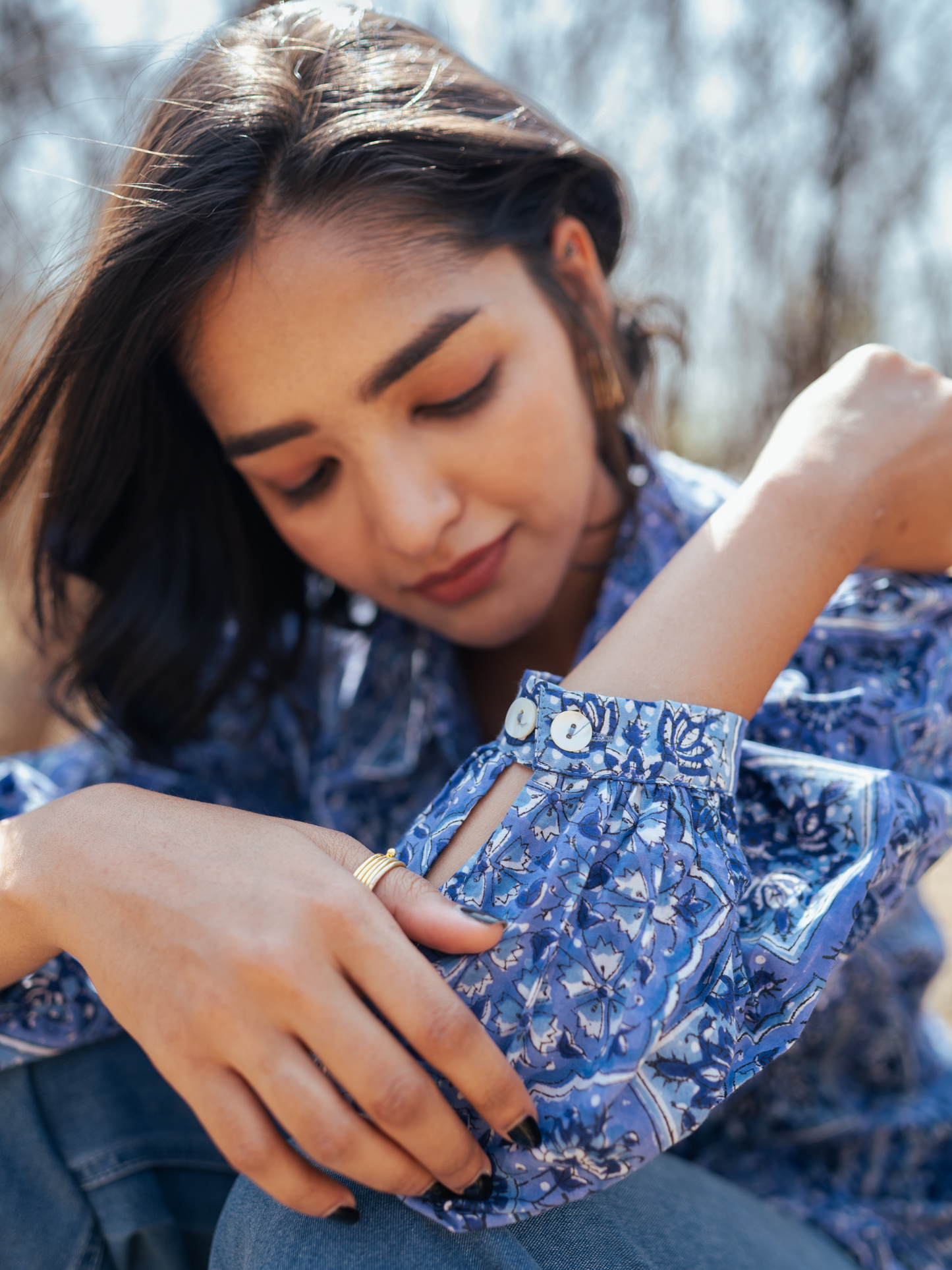 Jodhpur Shirt - Hand-block Printed Cotton Shirt