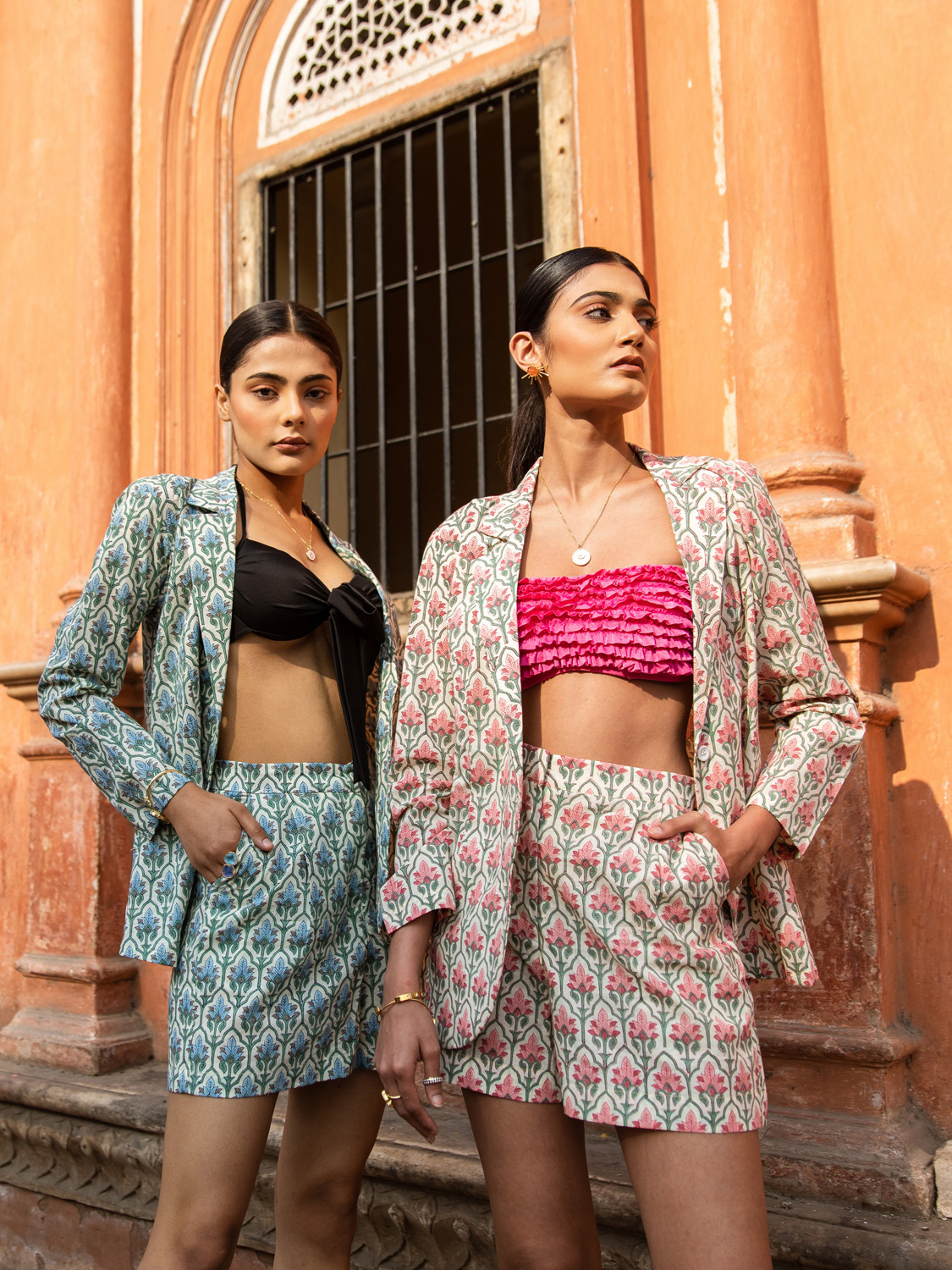 Positano Blue Set - Printed Cotton Co-Ord Set