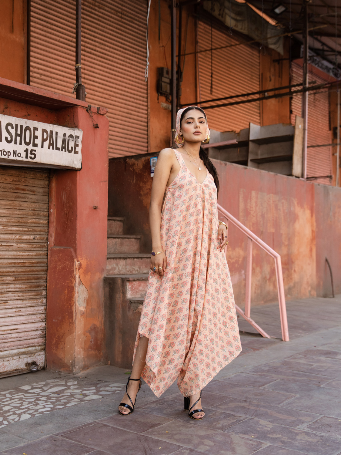 Peach 2024 colour jumpsuit