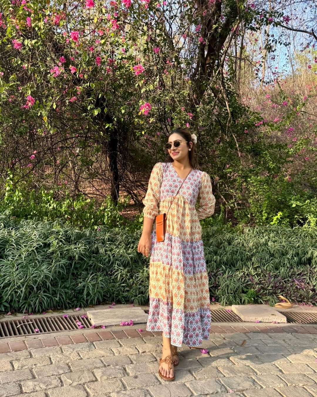 Jaypore Dress - Hand Block Printed Tiered Dress