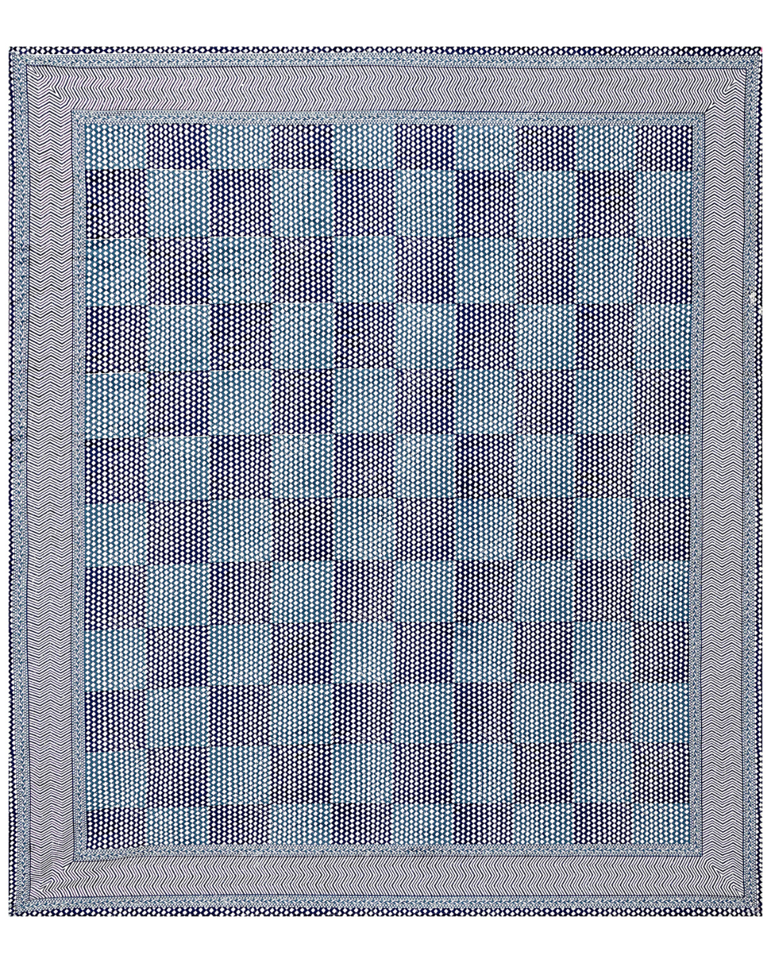Marrakesh Bedsheet in Chevron Navy Blue