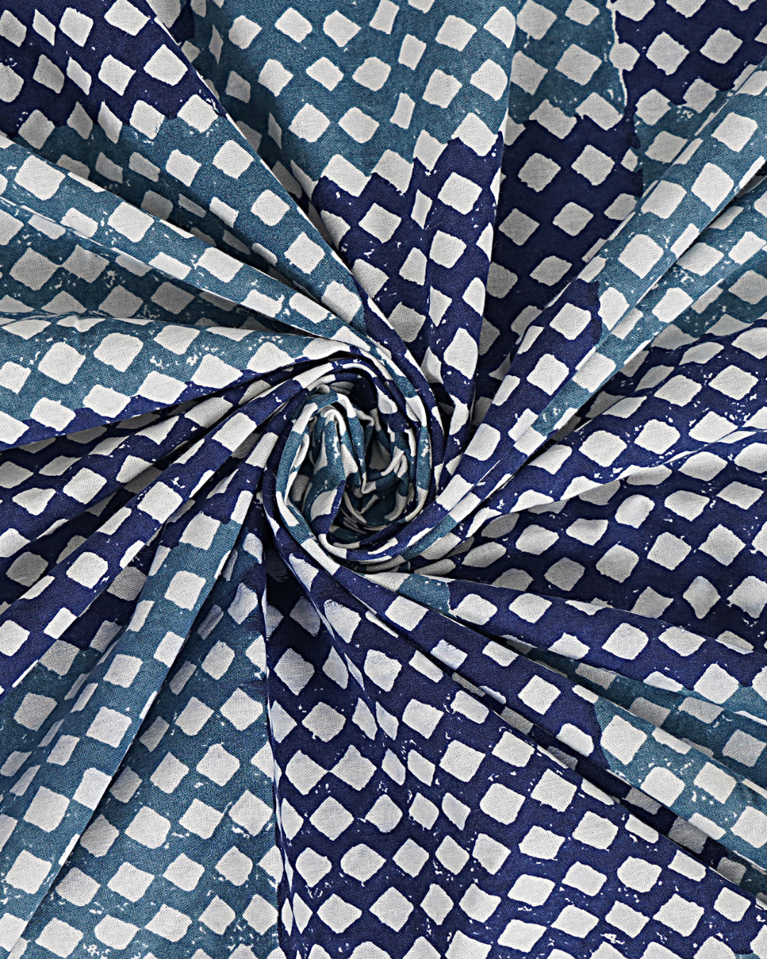 Marrakesh Bedsheet in Chevron Navy Blue