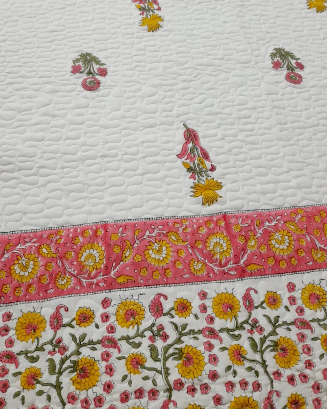 Mughal Baagh Printed Quilted Bedcover