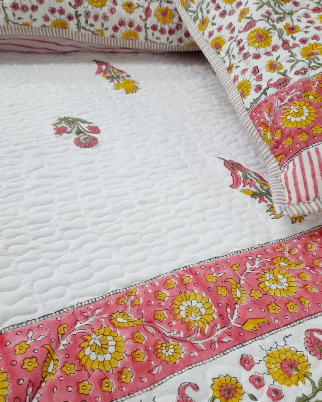Mughal Baagh Printed Quilted Bedcover