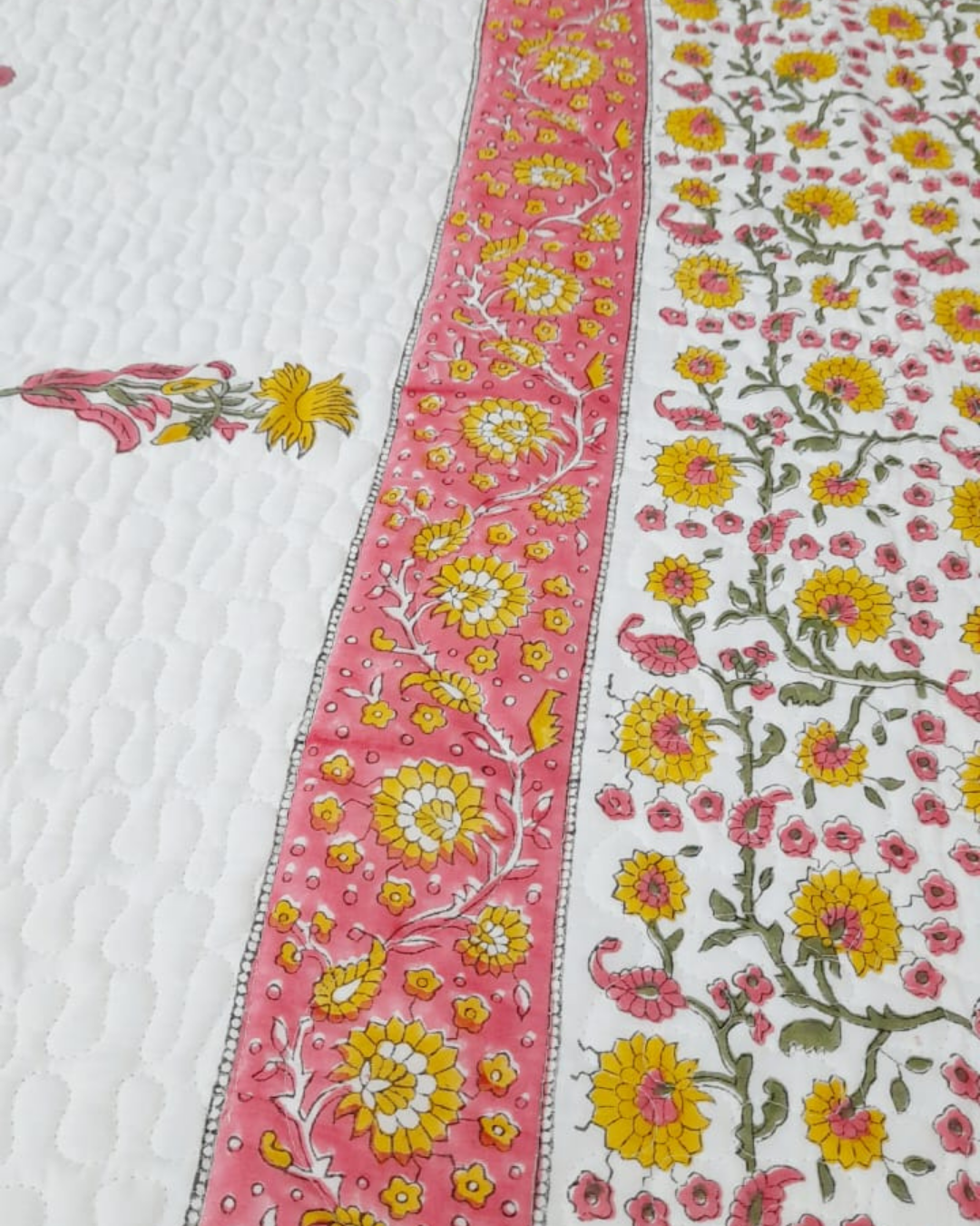 Mughal Baagh Printed Quilted Bedcover