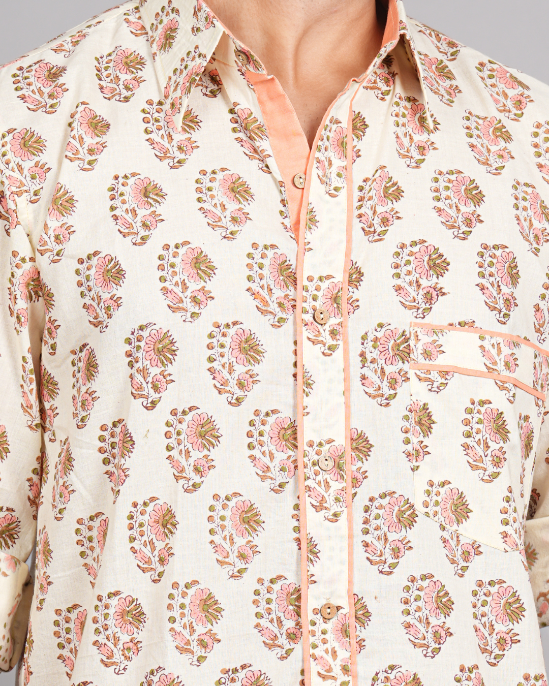 Tangerine Paisley Shirt