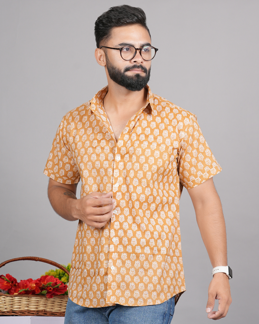 Mustard Lotus Shirt