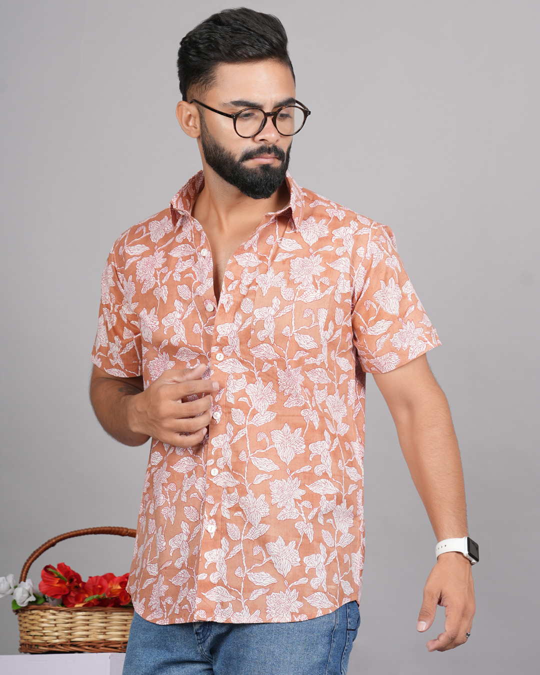 Tangerine Fern Shirt