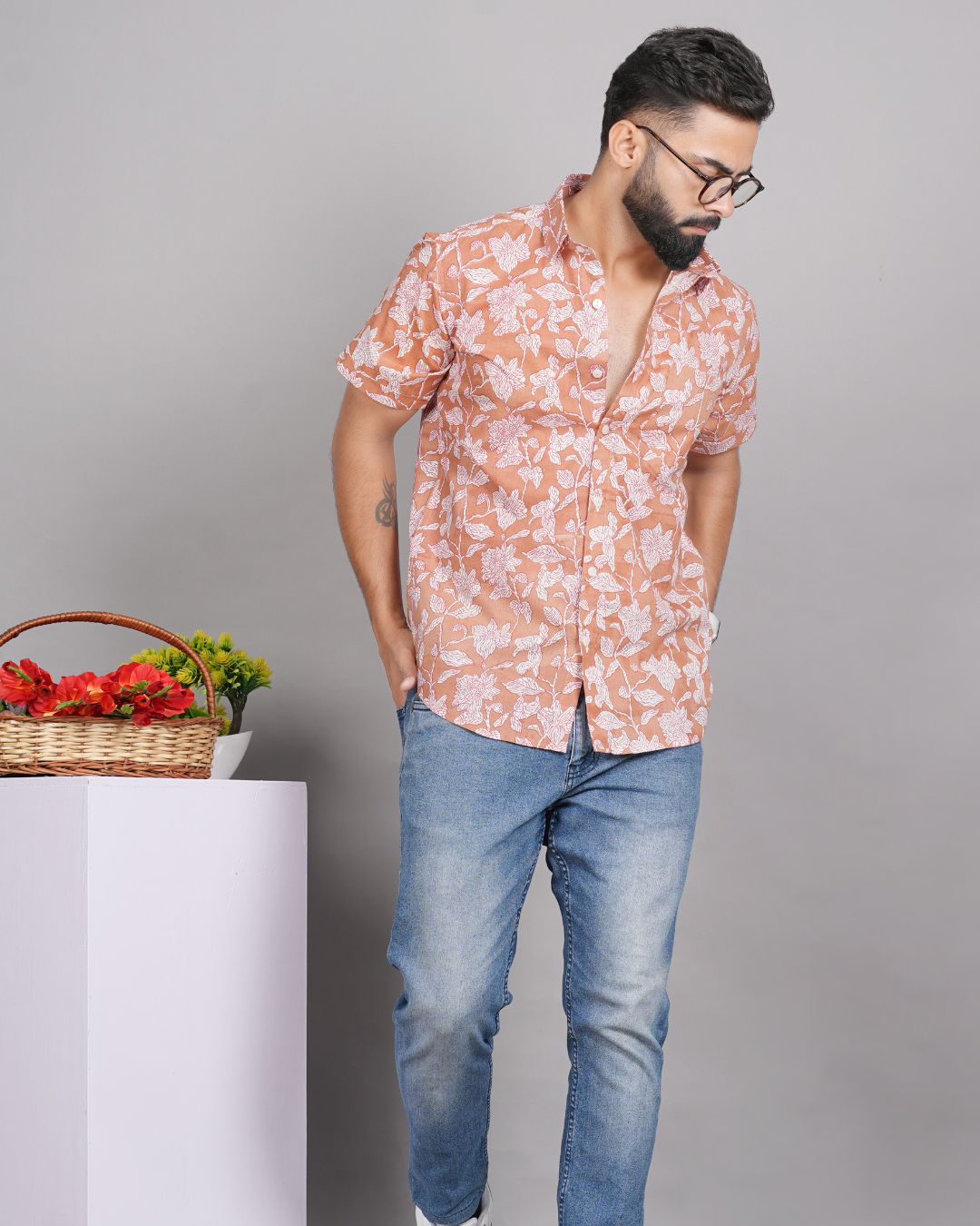 Tangerine Fern Shirt