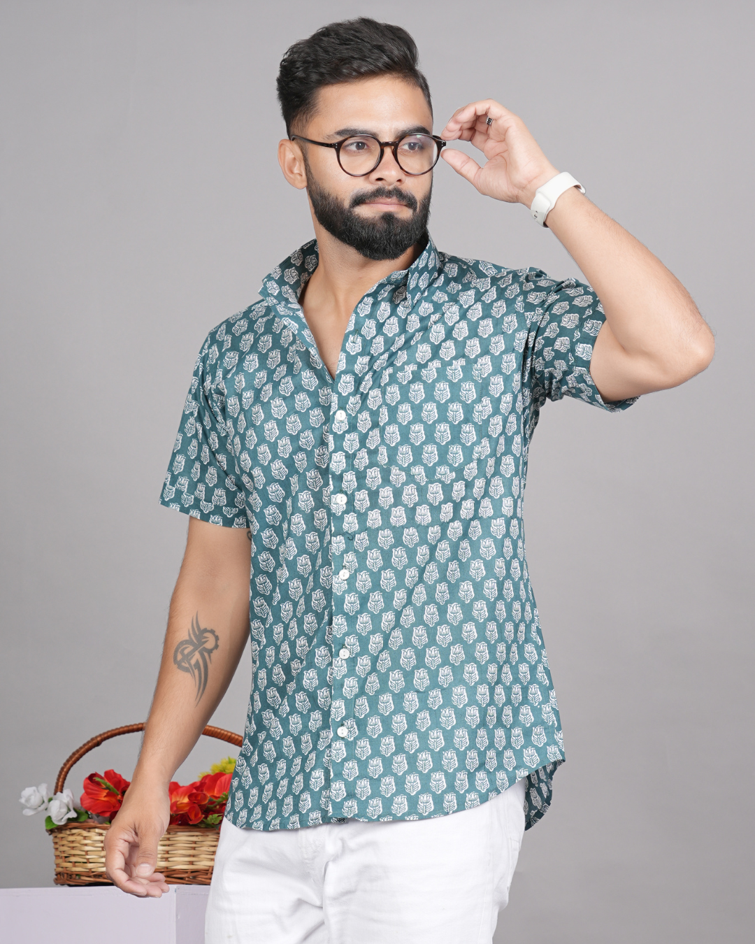Teal Lotus Shirt