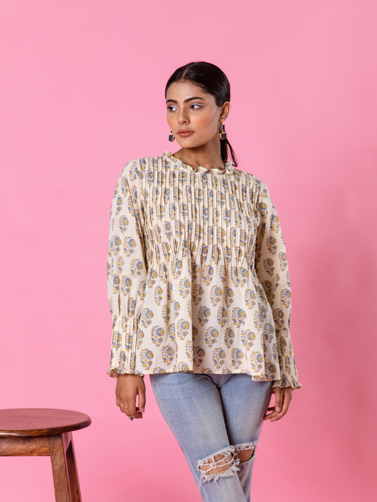 Paisley Dreams Top - Hand Block Printed Cotton Top