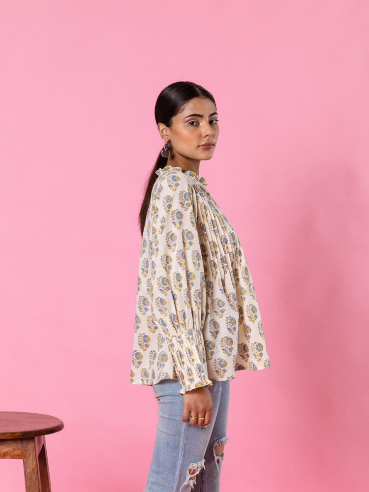 Paisley Dreams Top - Hand Block Printed Cotton Top