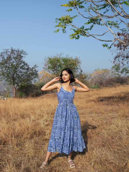 Jodhpur Dress - Hand-block Printed Cotton Dress