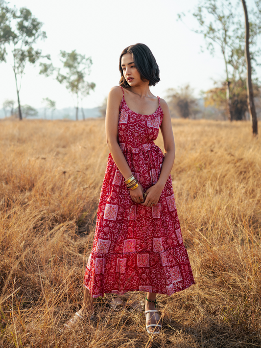 Bikaner Dress - Hand-block Printed Cotton Dress