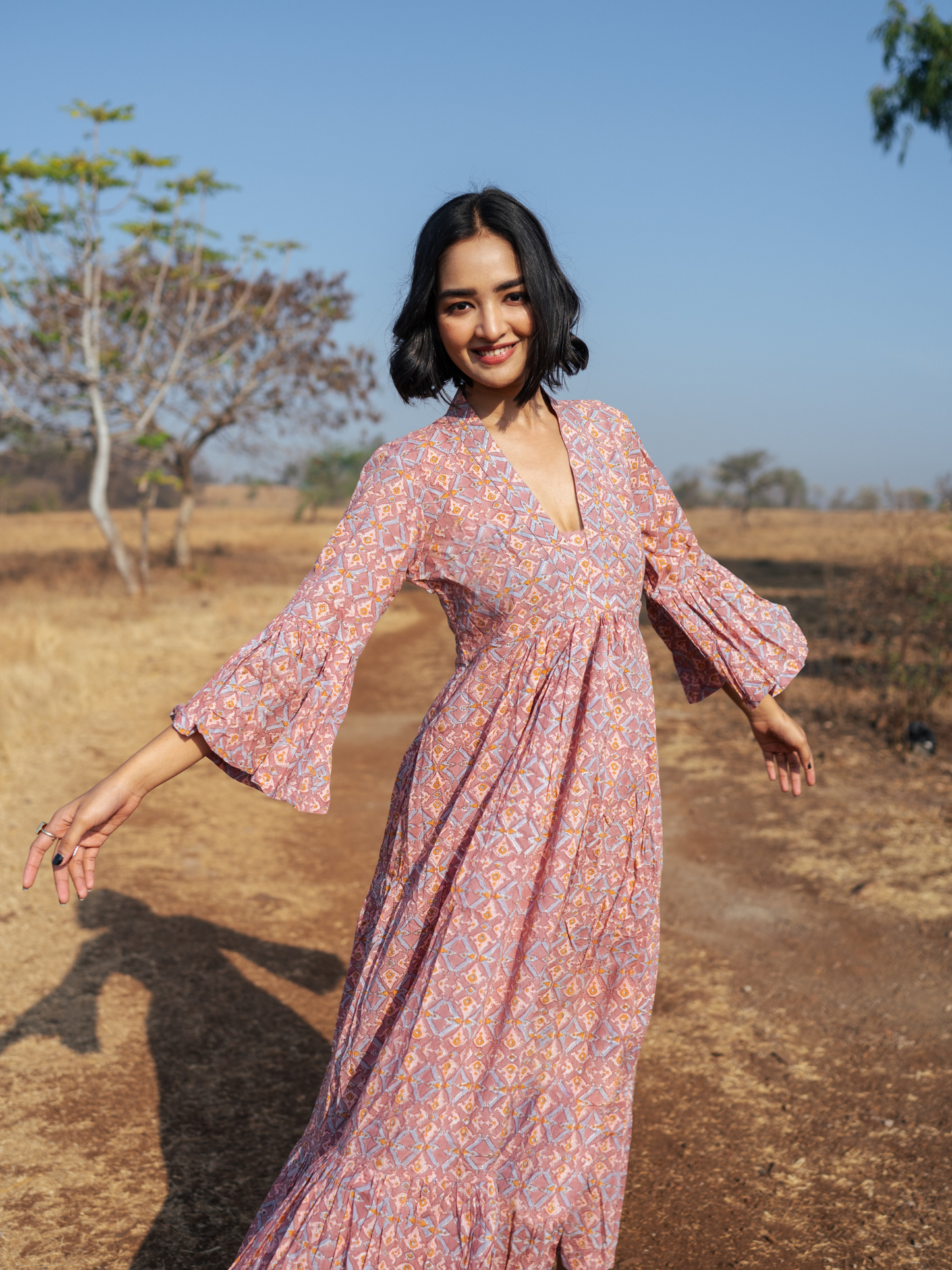 Pondi Dress - Hand-block Printed Cotton Dress