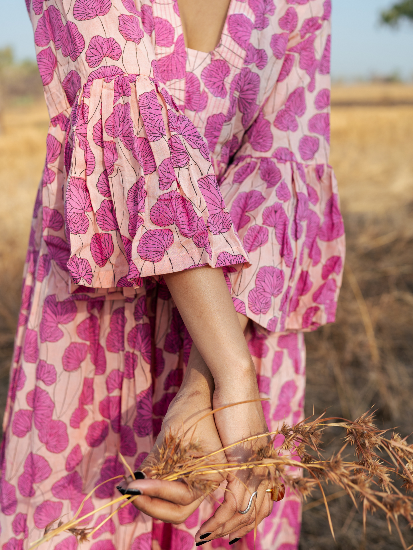 Mussoorie Maxi Dress - Handblock Printed Cotton Dress