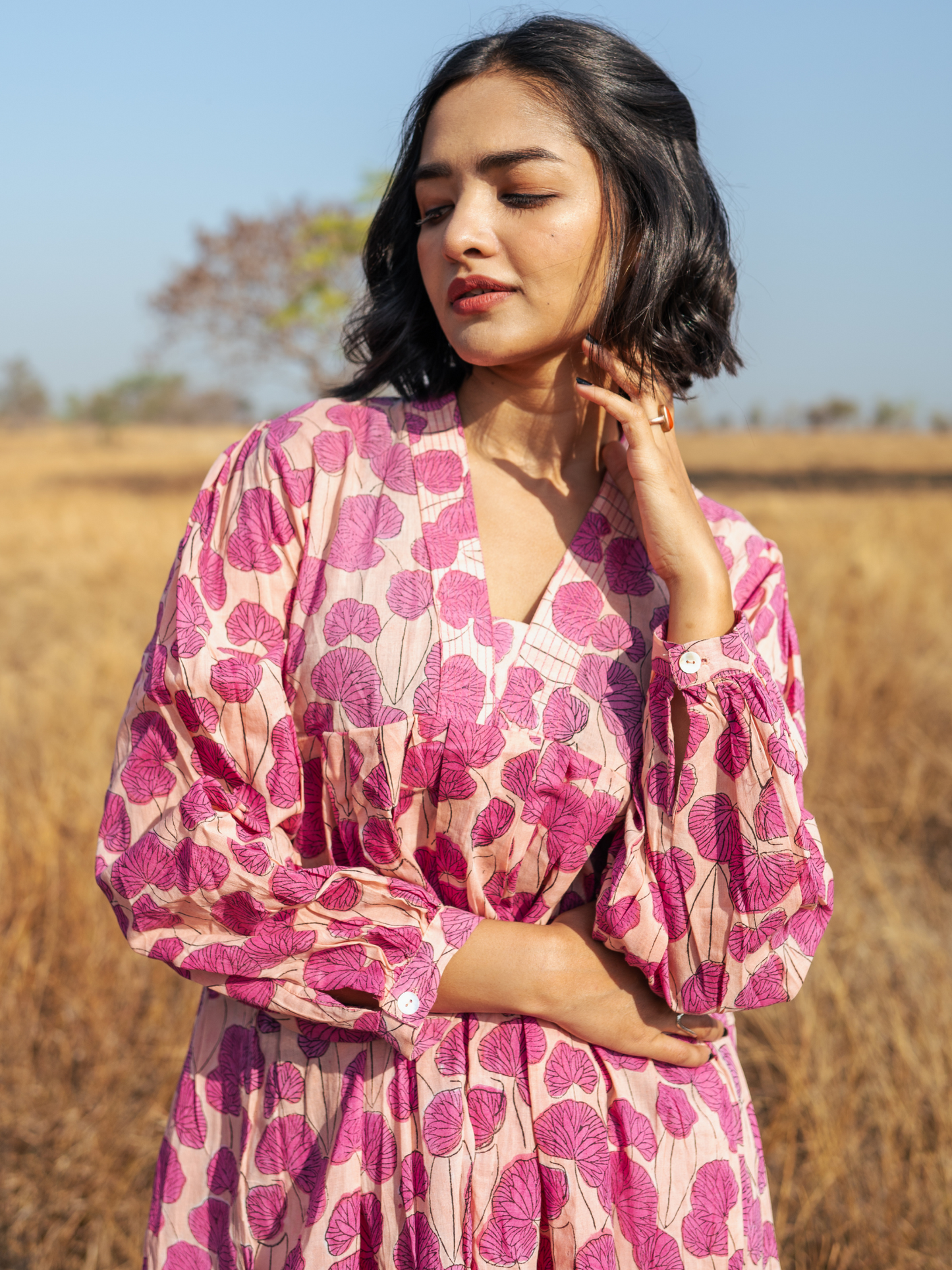 Mussoorie Dress - Hand-block Printed Cotton Dress