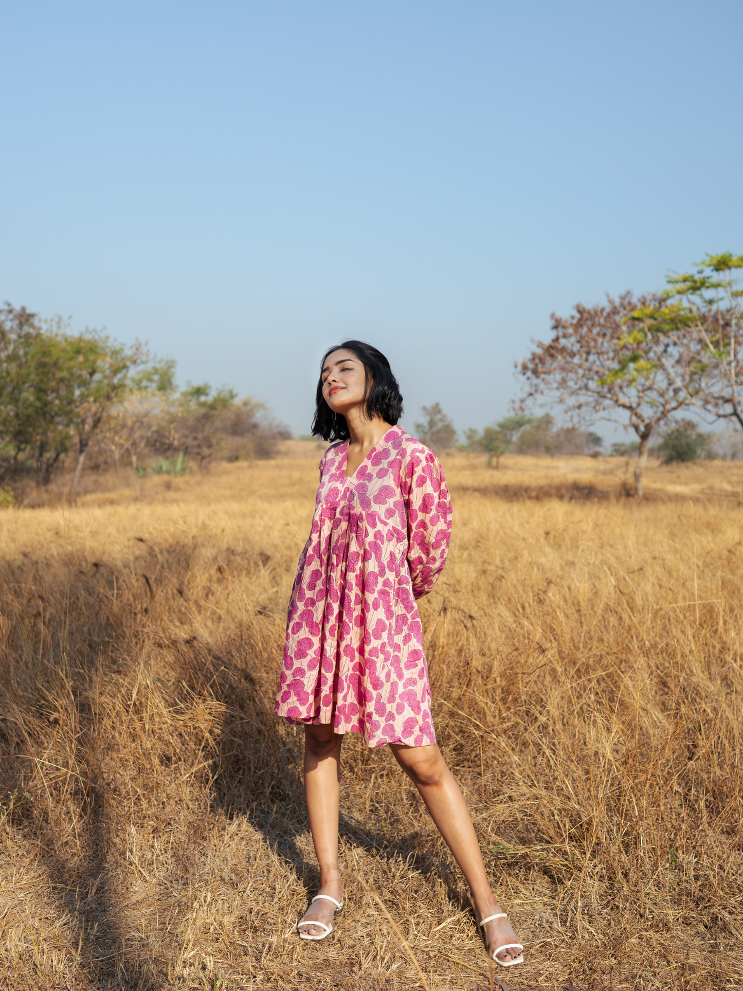 Mussoorie Dress - Hand-block Printed Cotton Dress
