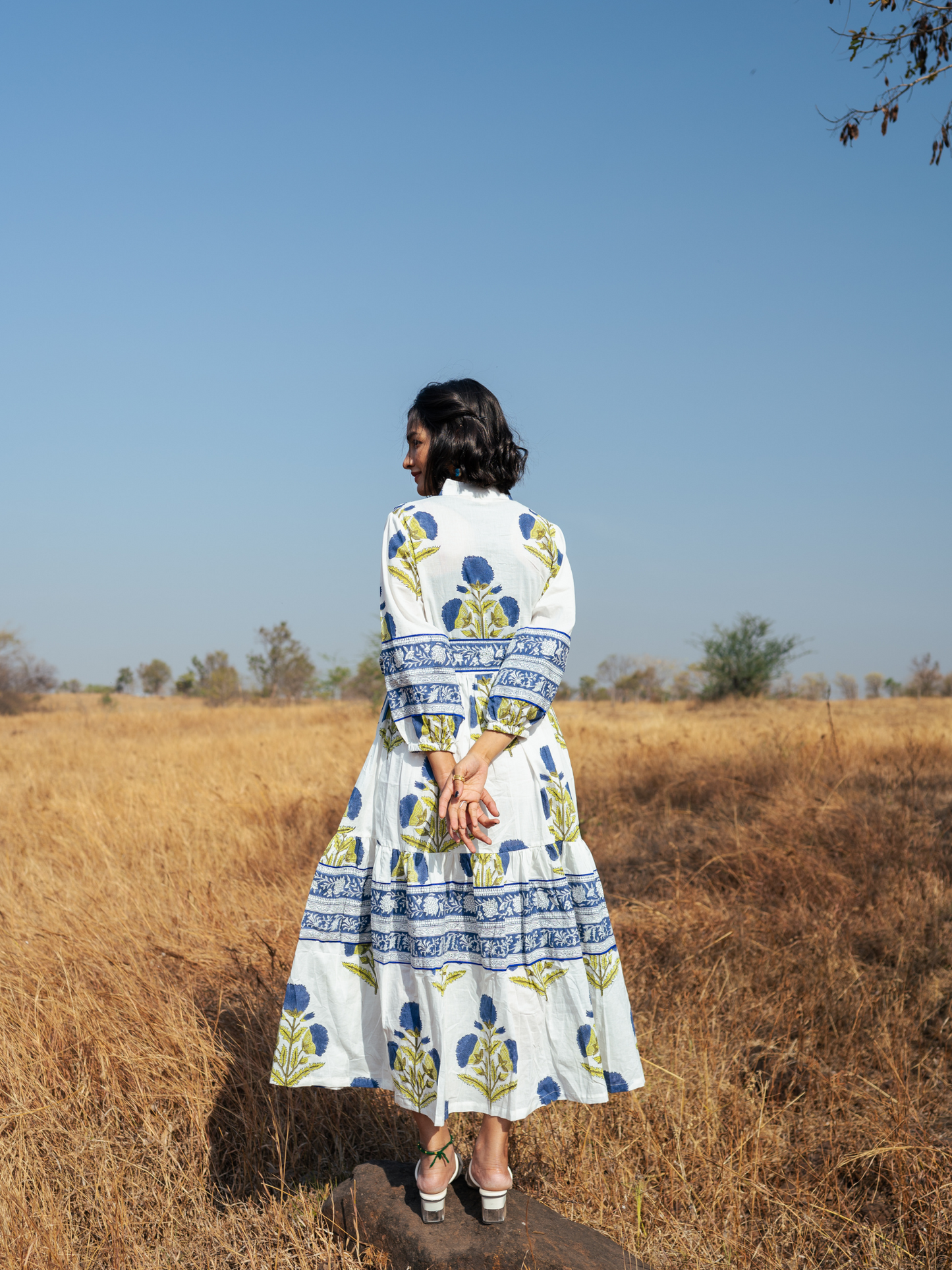 Udaipur Dress - Hand-block Printed Cotton Dress