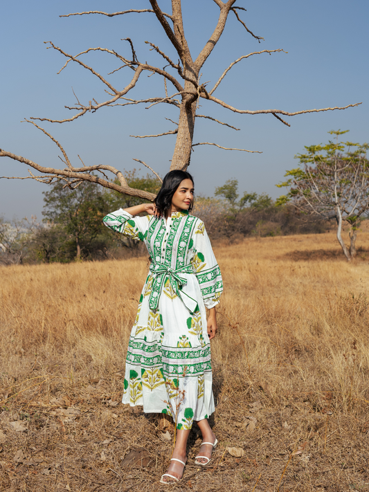 Kochi Dress - Hand-block Printed Cotton Dress