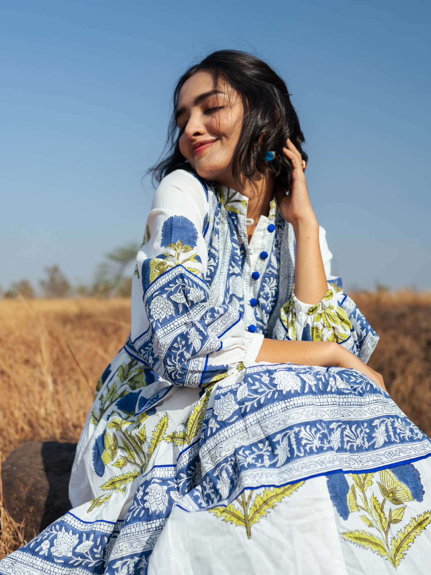 Udaipur Dress - Hand-block Printed Cotton Dress