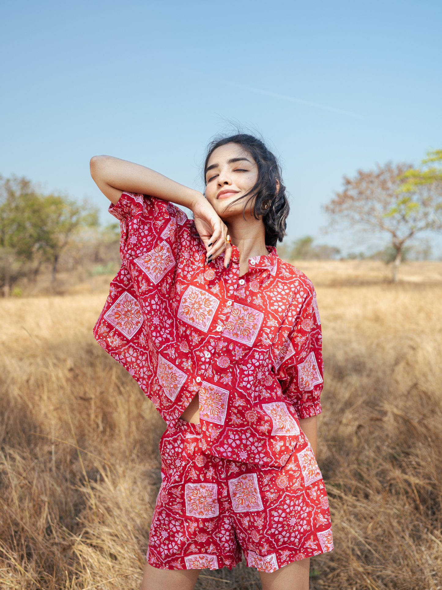 Bikaner Co-Ord Set -  Hand-block Printed Cotton Co-Ord Set
