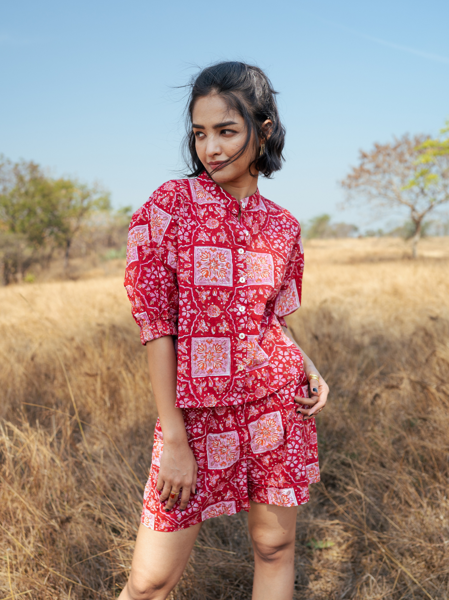 Bikaner Co-Ord Set -  Hand-block Printed Cotton Co-Ord Set