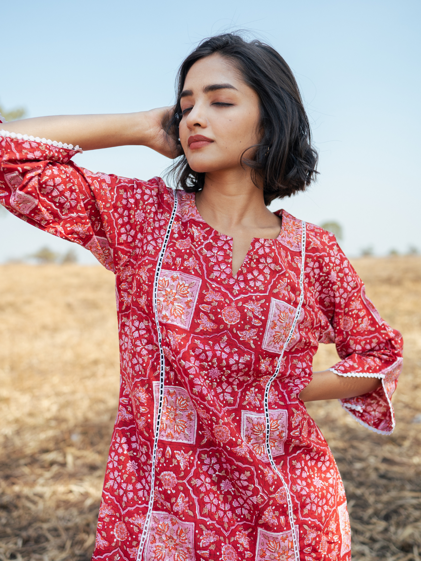 Bikaner Kurta Set -  Hand-block Printed Cotton Kurta Set