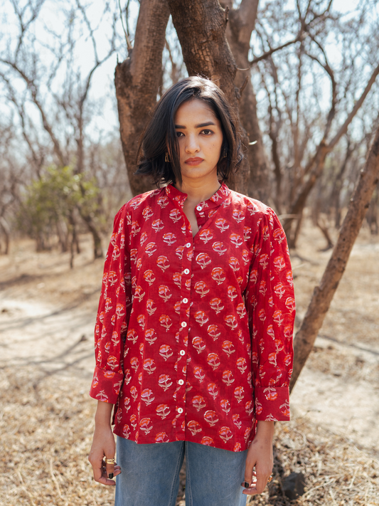 Jaipur Shirt - Hand-block Printed Cotton Shirt
